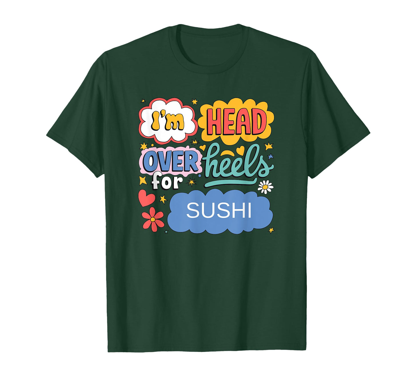 Funny Sushi Aesthetic Retro Pop Art for Japanese Food Lovers T-Shirt