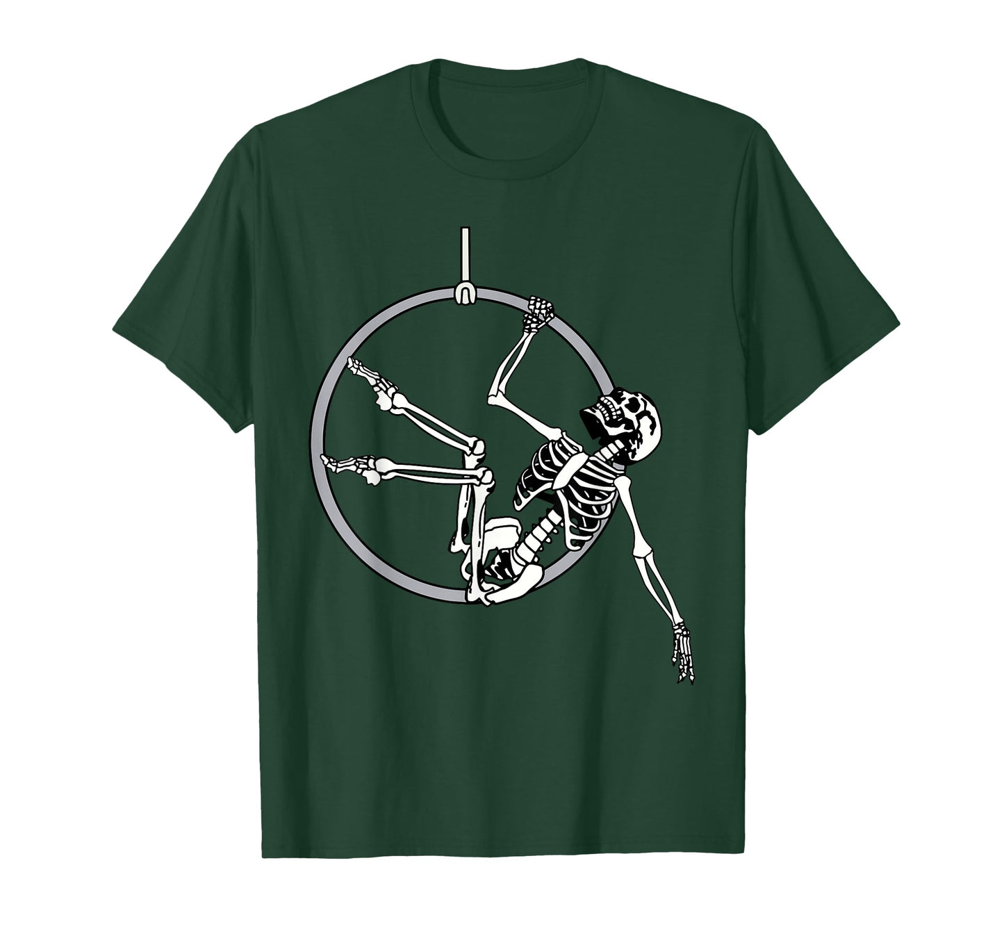 Dancing Skeleton Aerial Hoop Aerial Dance Lyra Halloween T-Shirt