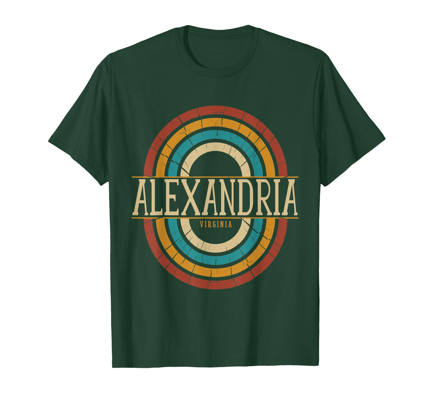 Vintage Retro Alexandria Virginia VA Women Men Souvenirs T-Shirt