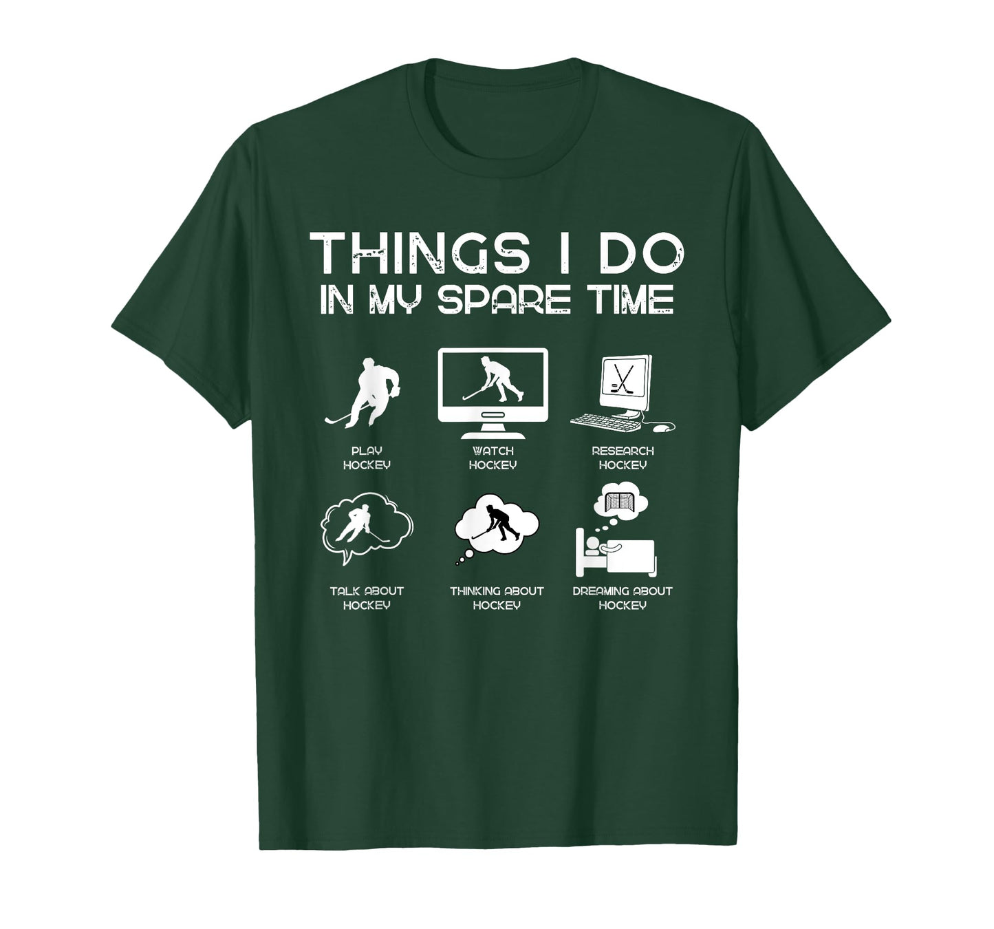 Things I Do In My Spare Time Funny Hockey Lover T-Shirt