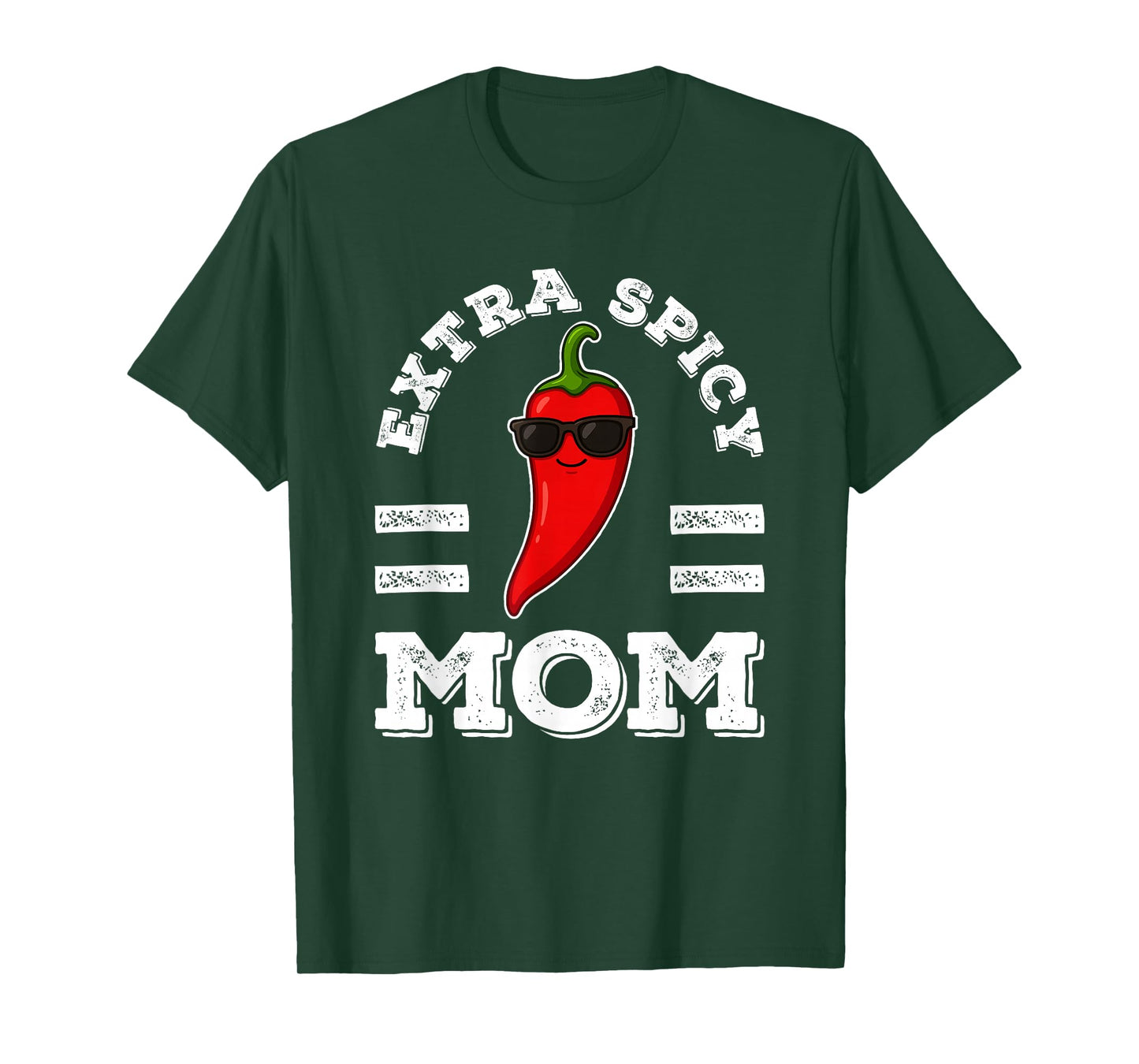 Extra Spicy Mom for Women Foodie Humor Hot Chili Pepper Pun T-Shirt