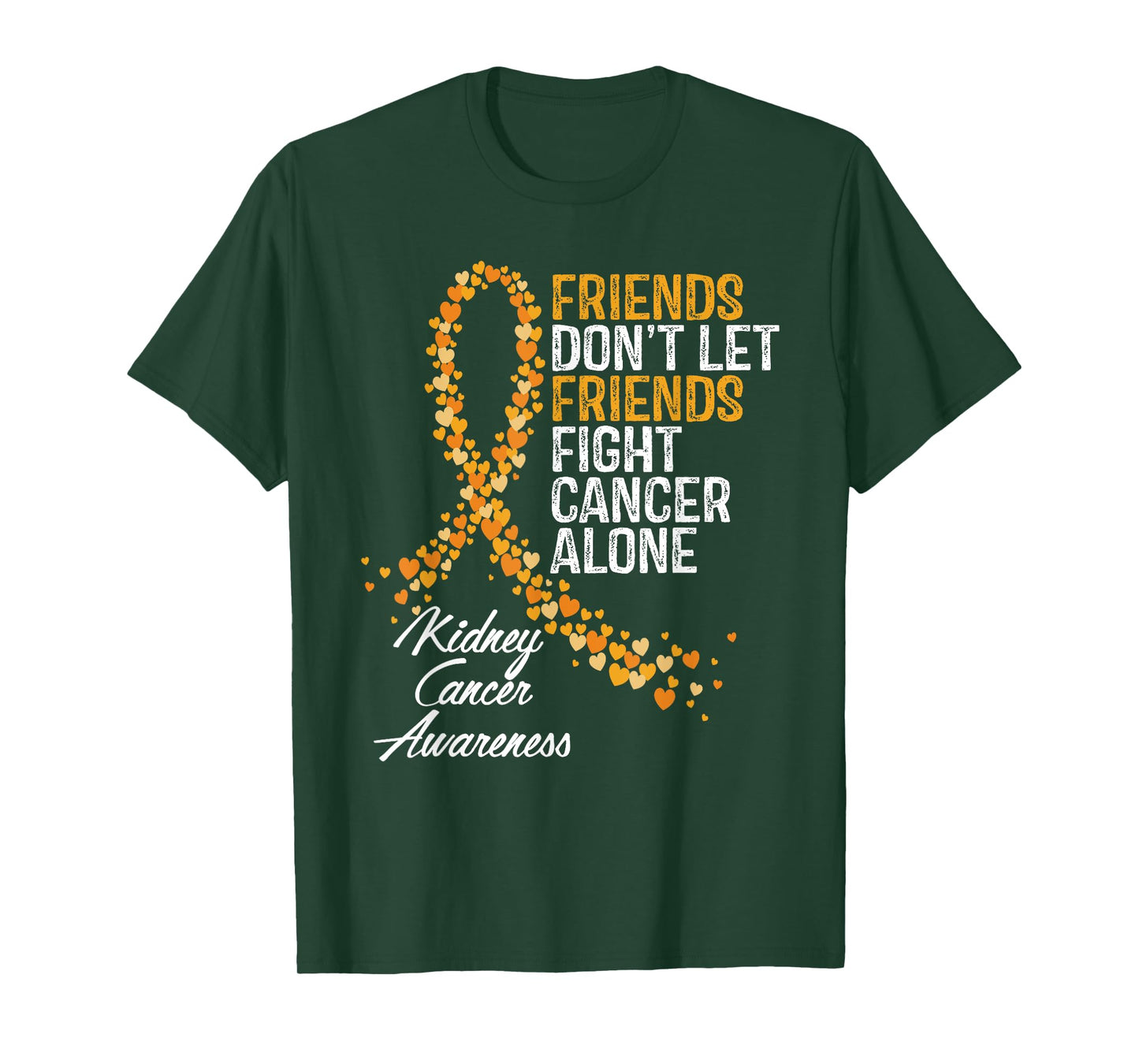 Kidney Cancer Awareness Friends Fighter Warrior Support T-Shirt
