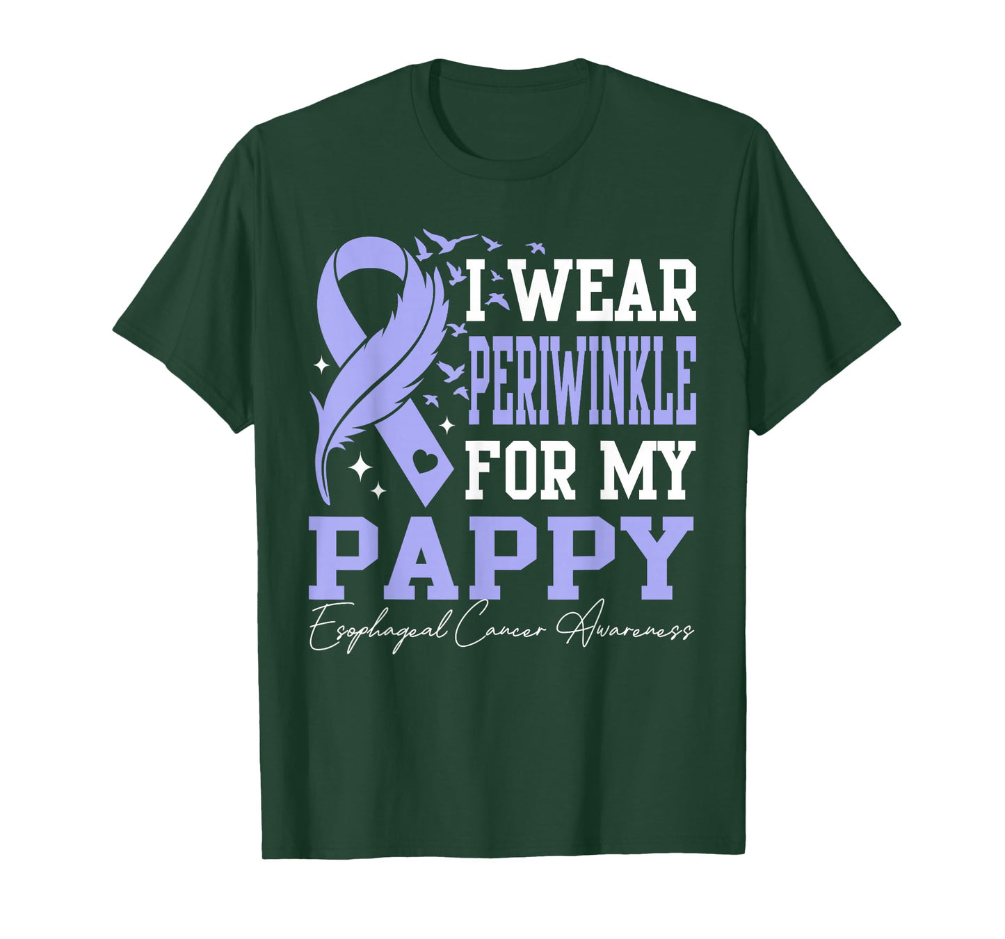 I Wear Periwinkle for My Pappy Esophageal Cancer T-Shirt
