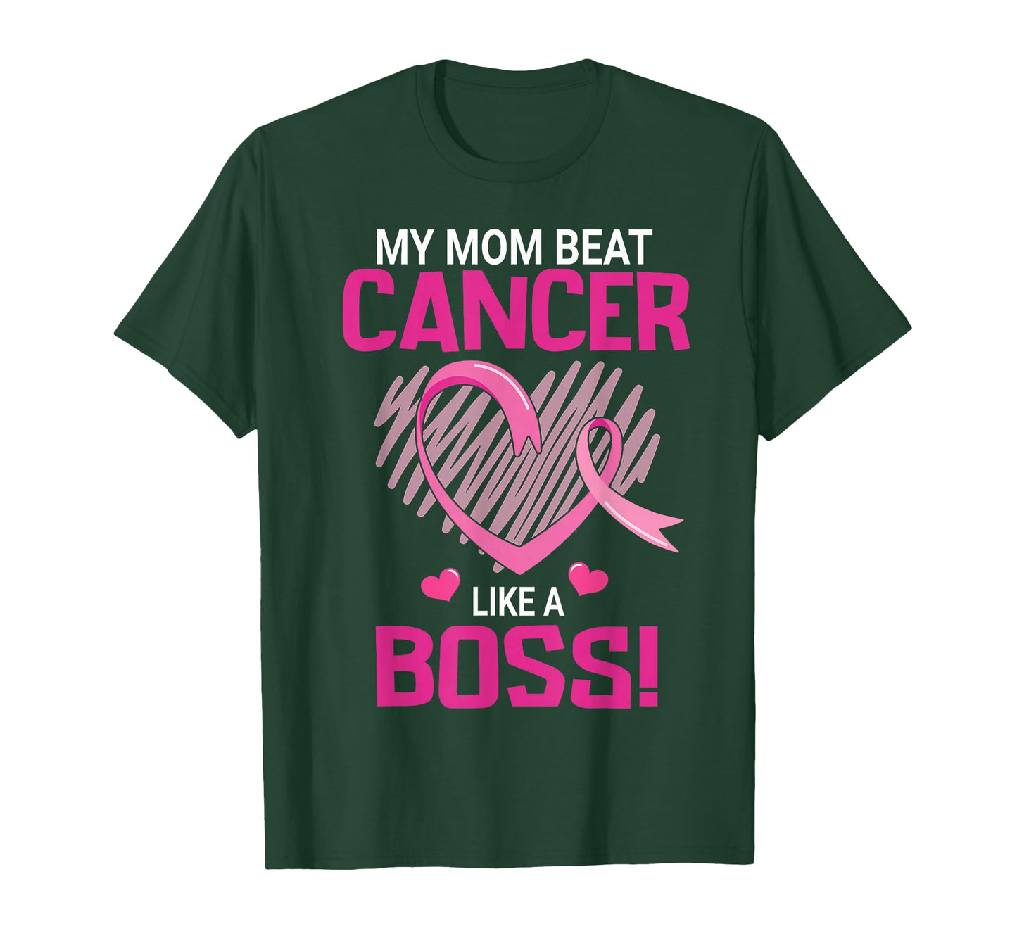 My Mom Beat Breast Cancer Like A Boss Warrior Survivor Fight T-Shirt
