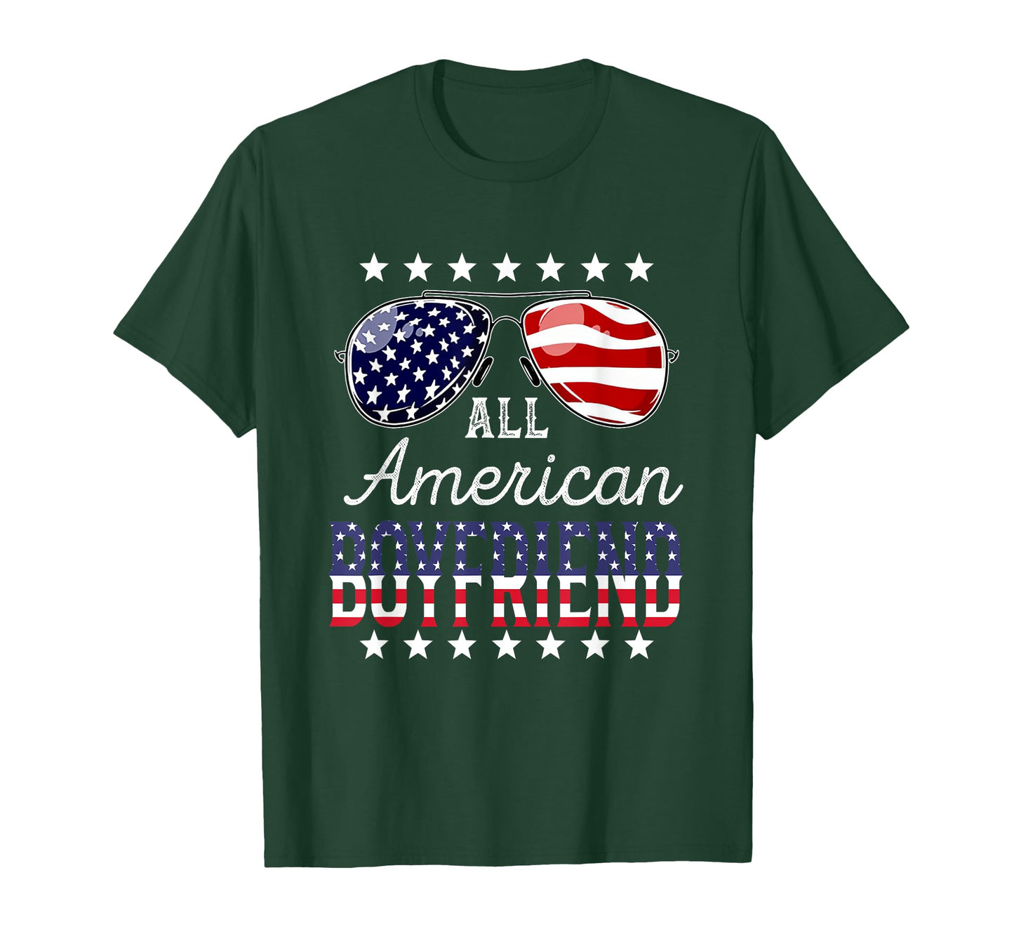 All American Boyfriend 4th of July Sunglasses Family T-Shirt