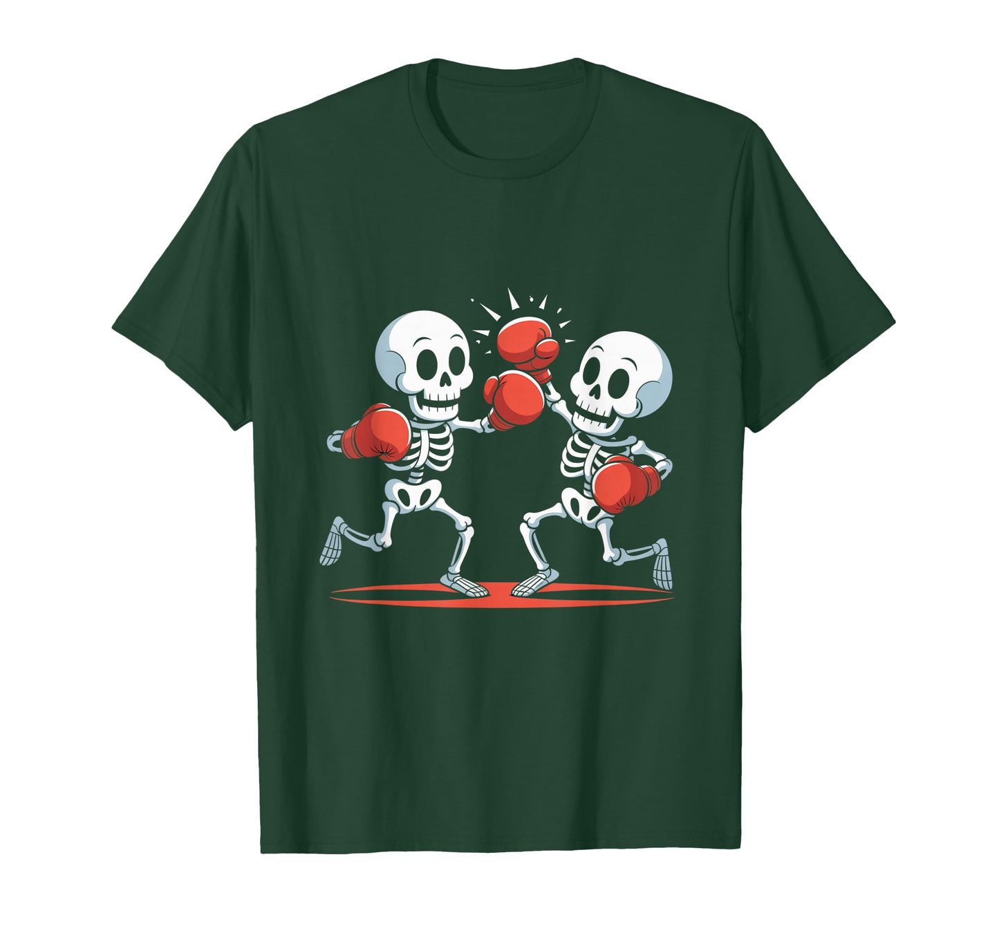 Funny Skeleton Sign Skeleton Boxer Red Gloves Love Boxing T-Shirt