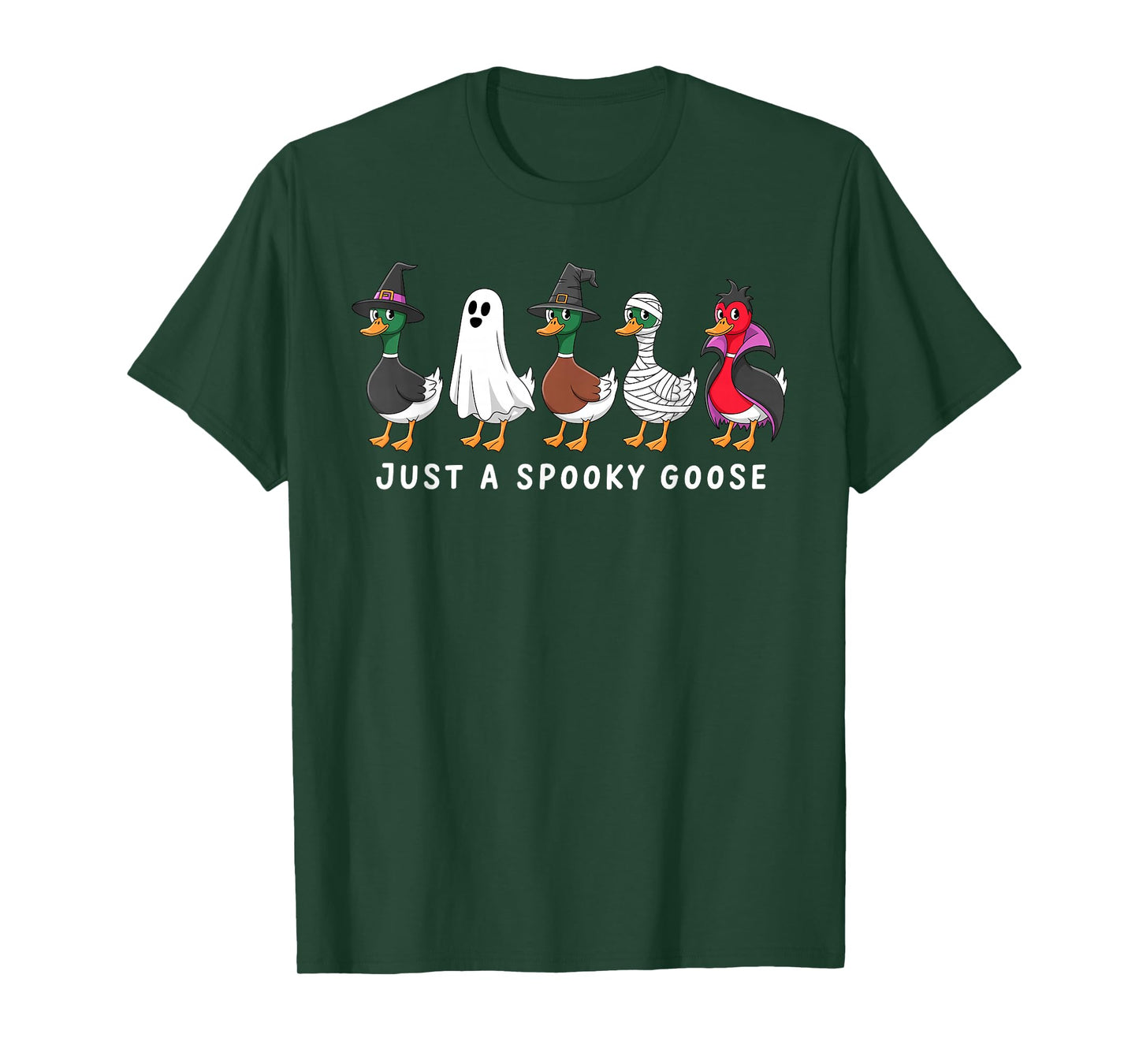 Just A Spooky Goose Halloween Silly Goose Funny Halloween T-Shirt
