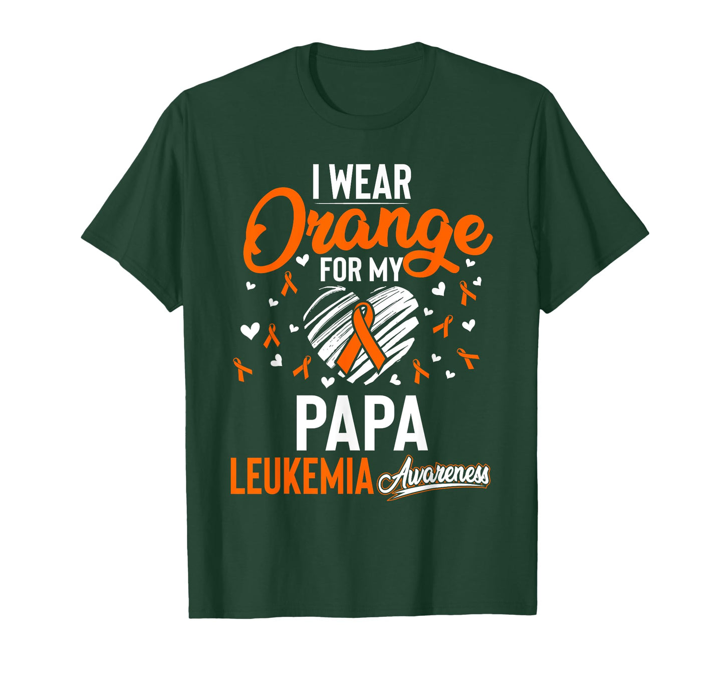 I Wear Orange For My Papa Leukemia Cancer Shirt T-Shirt