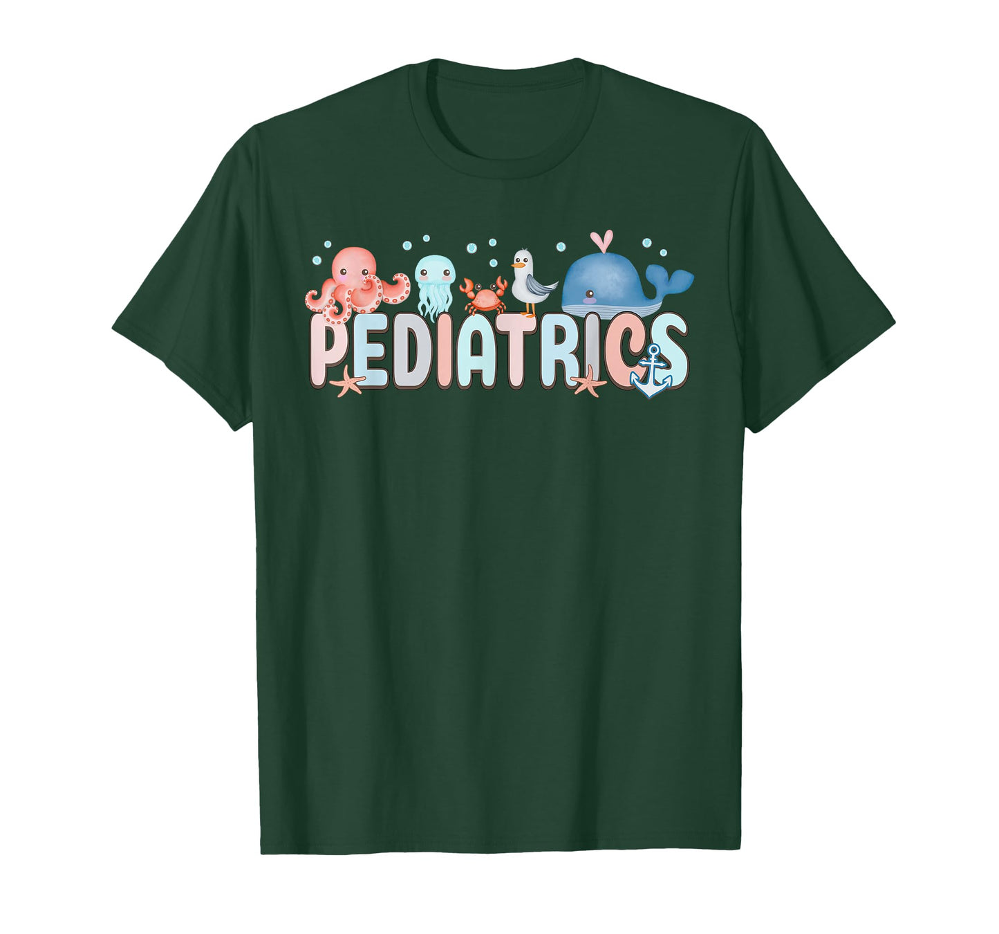 Summer Sea Animal Pediatrics Nurse PEDS RN Pediatrician T-Shirt