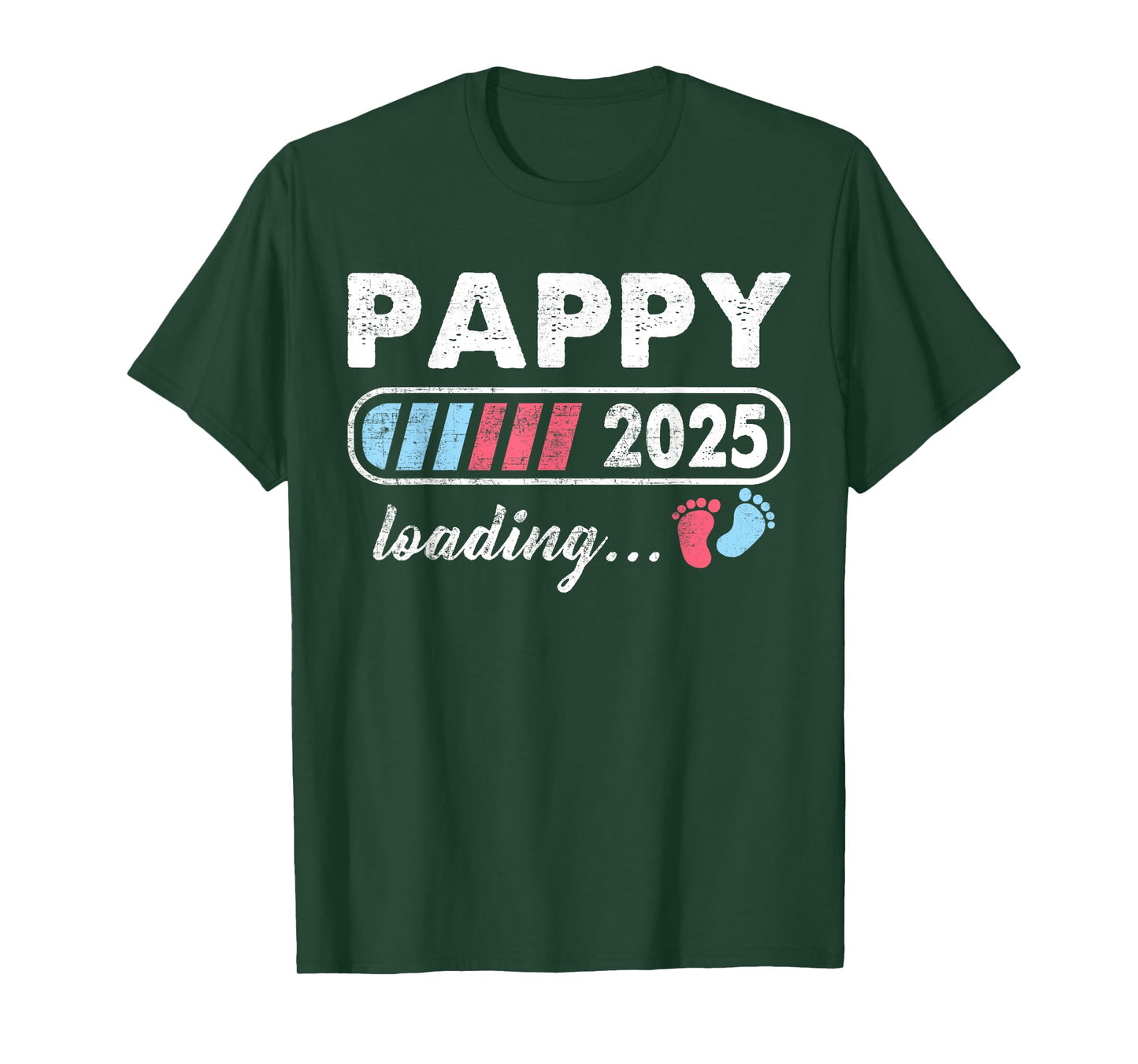 Pappy 2025 Loading a Girl or a Boy Baby Announcement T-Shirt