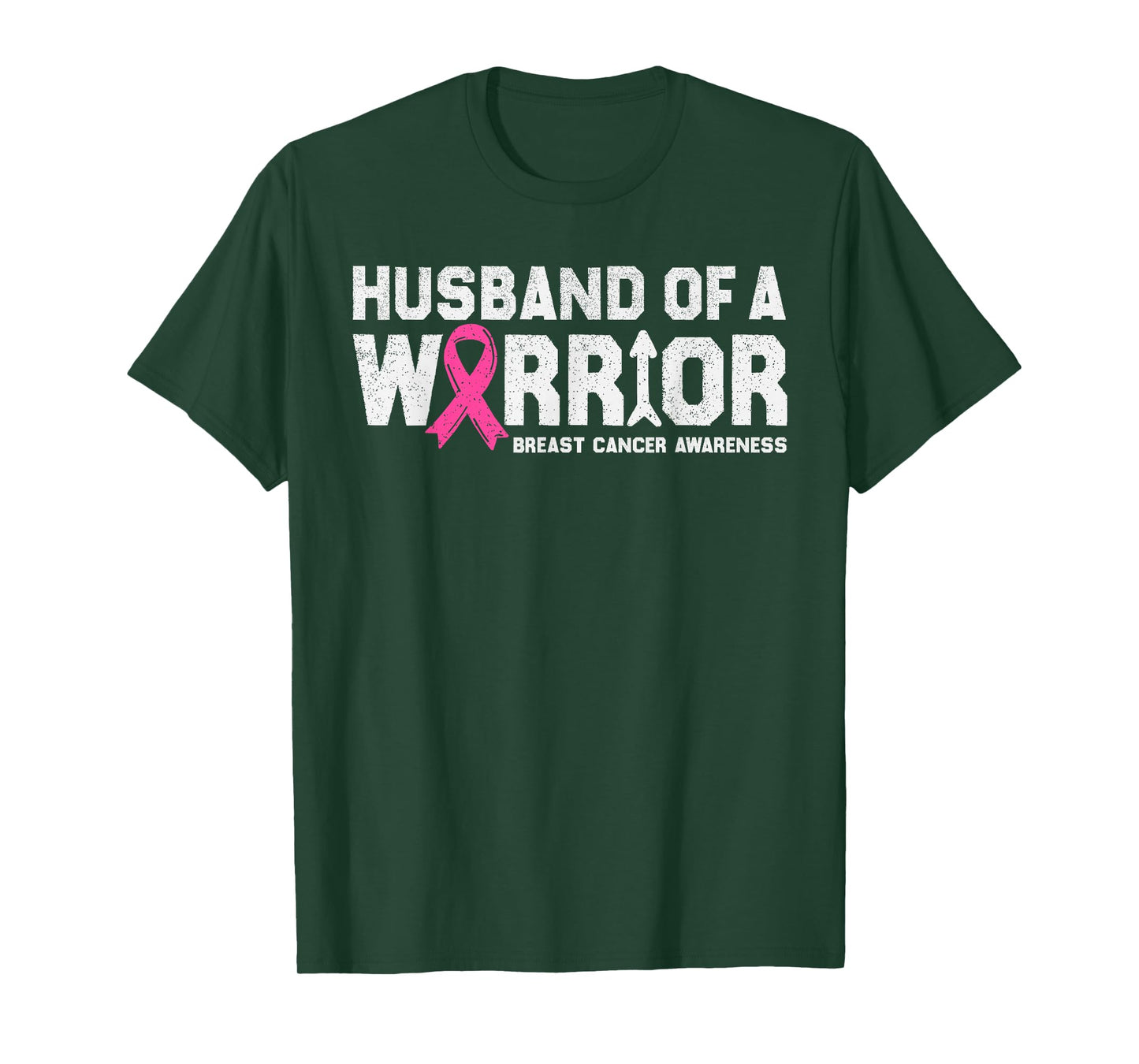 Husband of a Warrior Breast Cancer Awareness Pink Ribbon Men T-Shirt