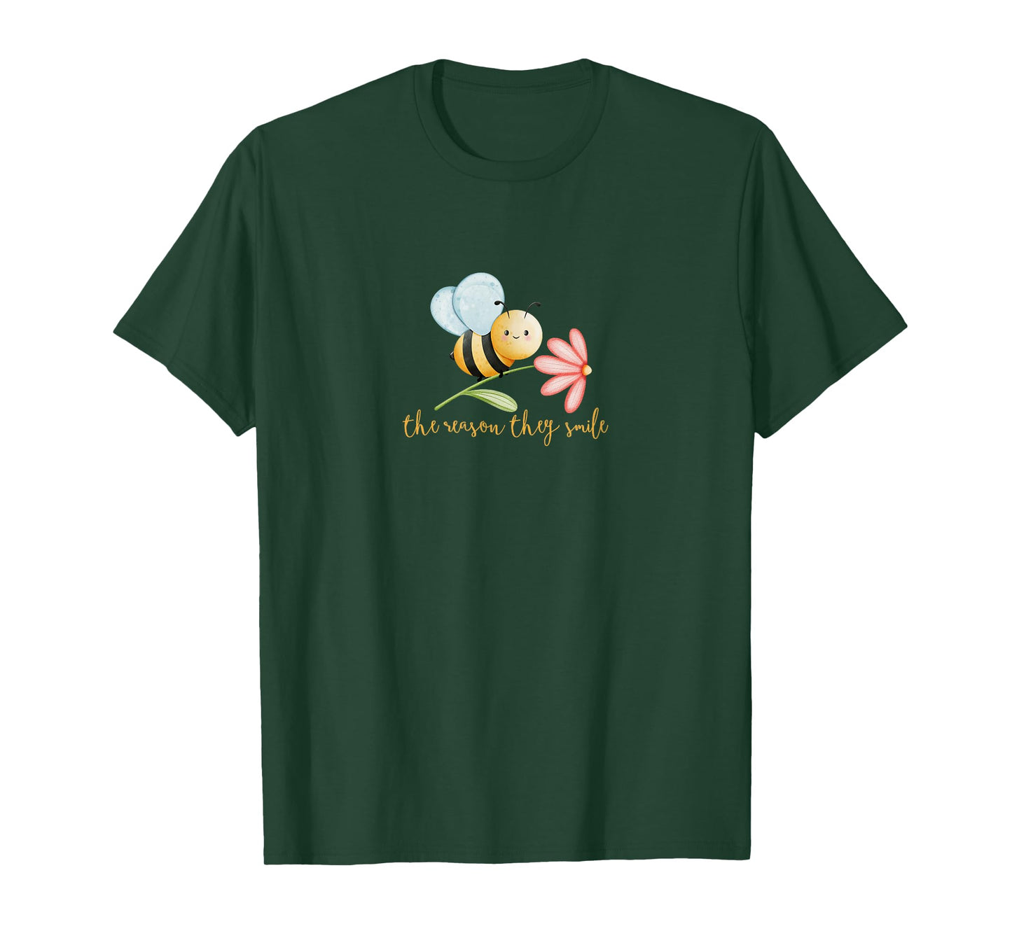 Womens Bee The Reason They Smile Tee. Happy, Cute Graphic T-Shirt