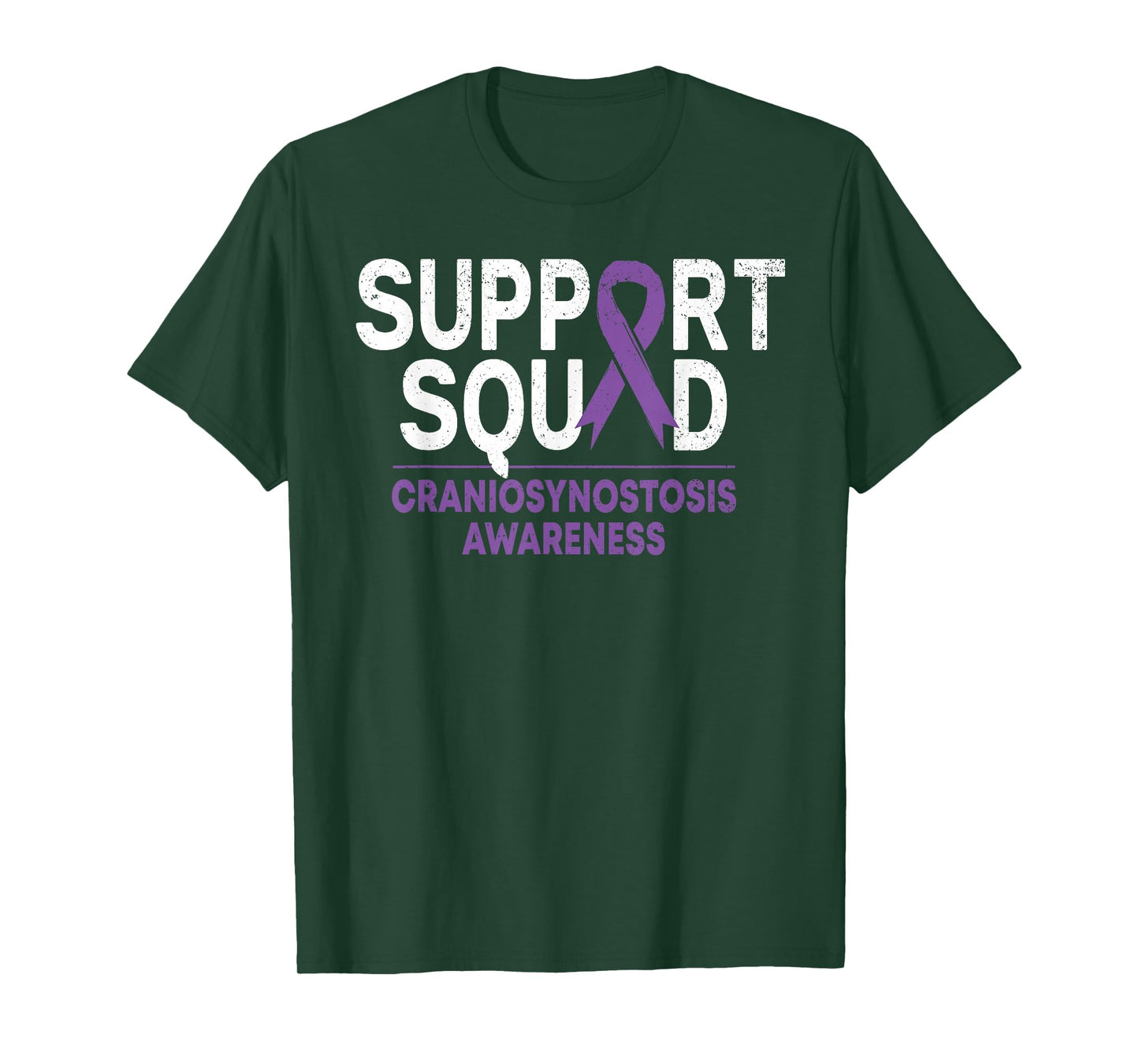 Support Squad Craniosynostosis CSO Awareness Purple Ribbon T-Shirt