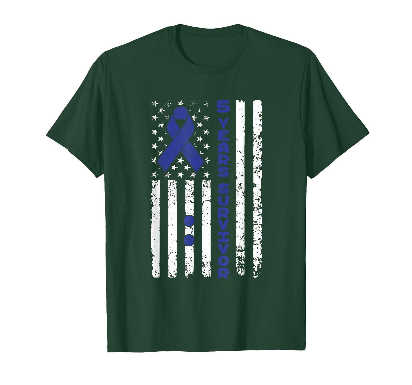 Five Year Colon Cancer Survivor 5 Yrs Colorectal Cancer Free T-Shirt