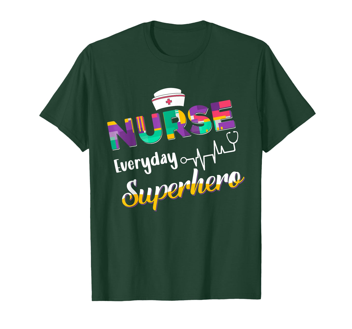 Nurse Everyday Superhero Retro International Nurse Day Funny T-Shirt
