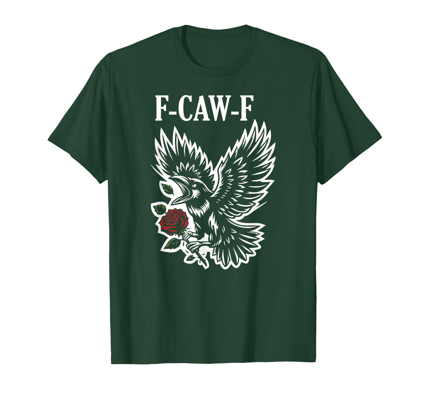 F Caw F Funny Crow Design T-Shirt