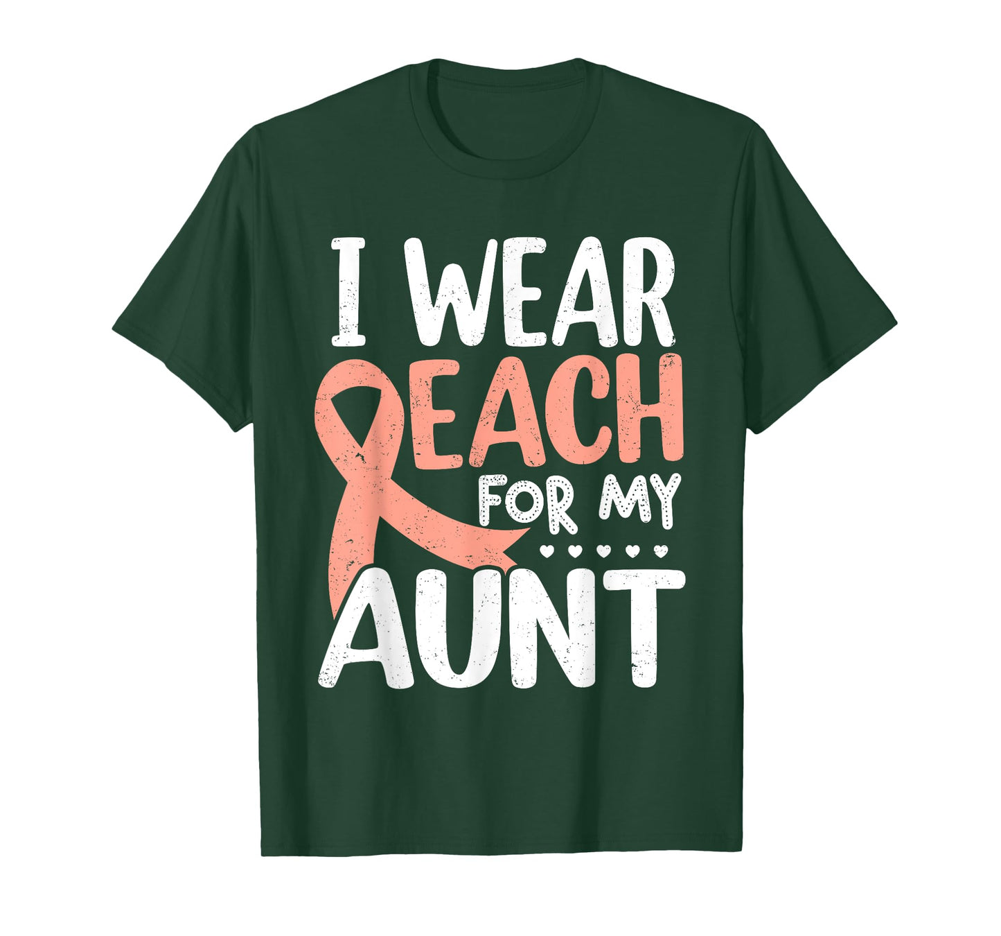 I Wear Peach For My Aunt Uterine Cancer Awareness T-Shirt