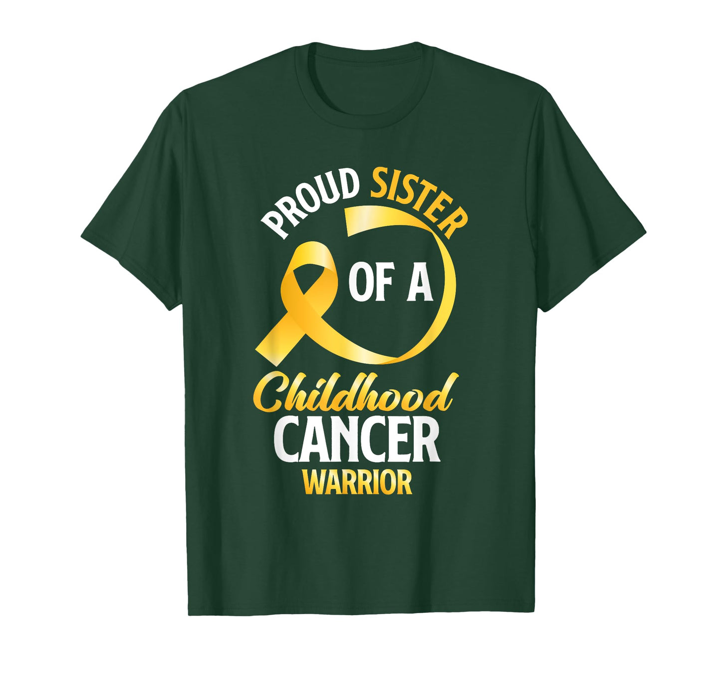 Proud Sister Of A Childhood Cancer Warrior Sister Brother T-Shirt