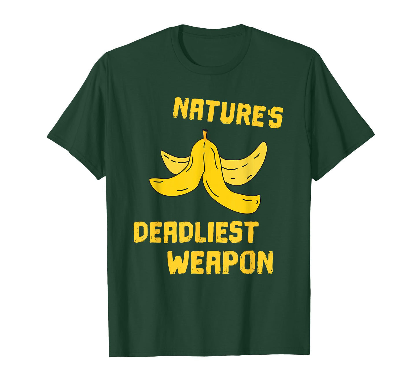 FUNNY NATURES DEADLIEST WEAPON T-SHIRT Banana Fruit Joke T-Shirt