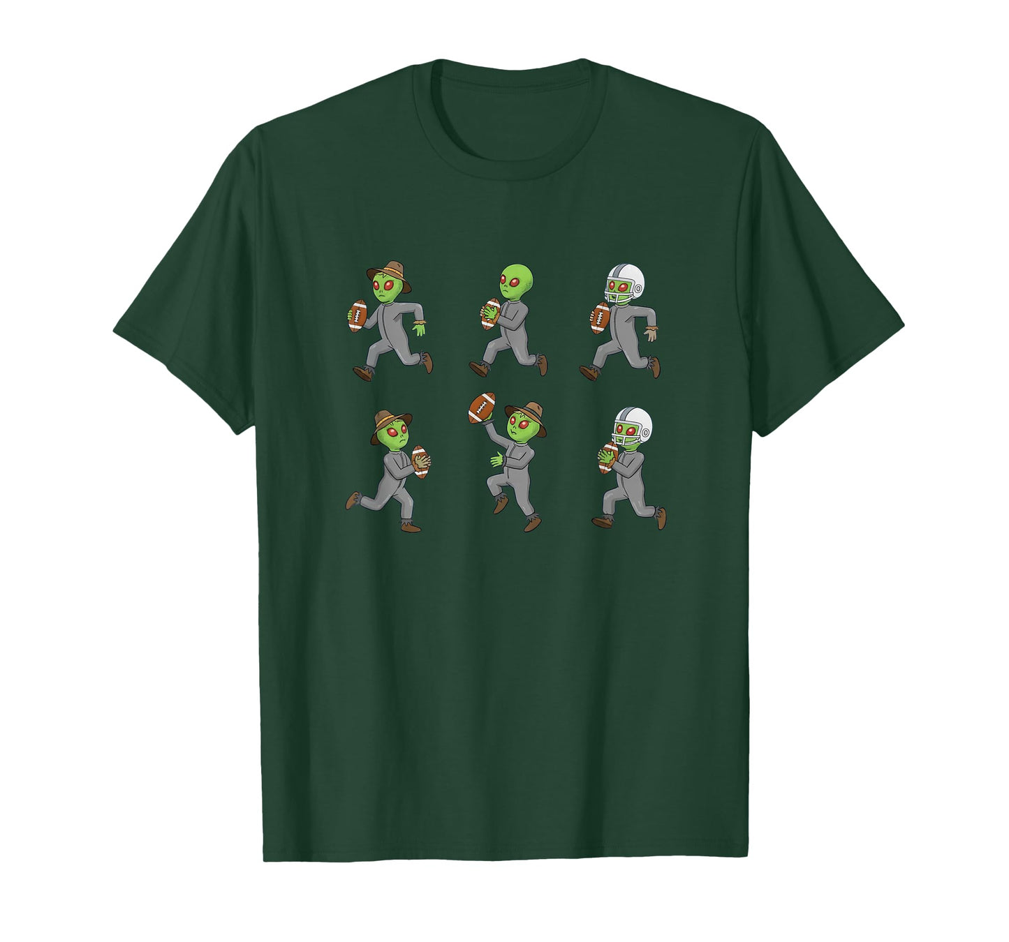 Funny Alien Football Halloween for Boys and Kids T-Shirt