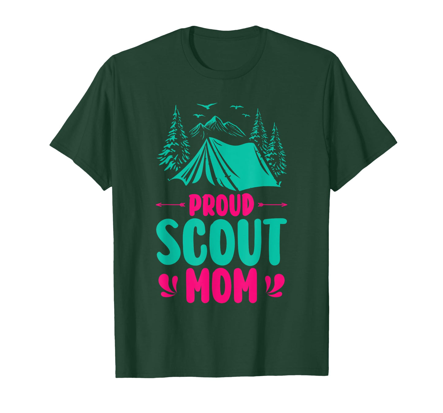 Proud Scout Mom Camping Adventure Outdoor Wildlife Scout T-Shirt