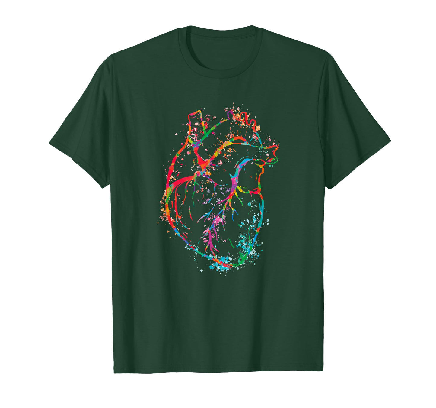 Beautiful Watercolour Heart Organ Human Body Anatomy T-Shirt
