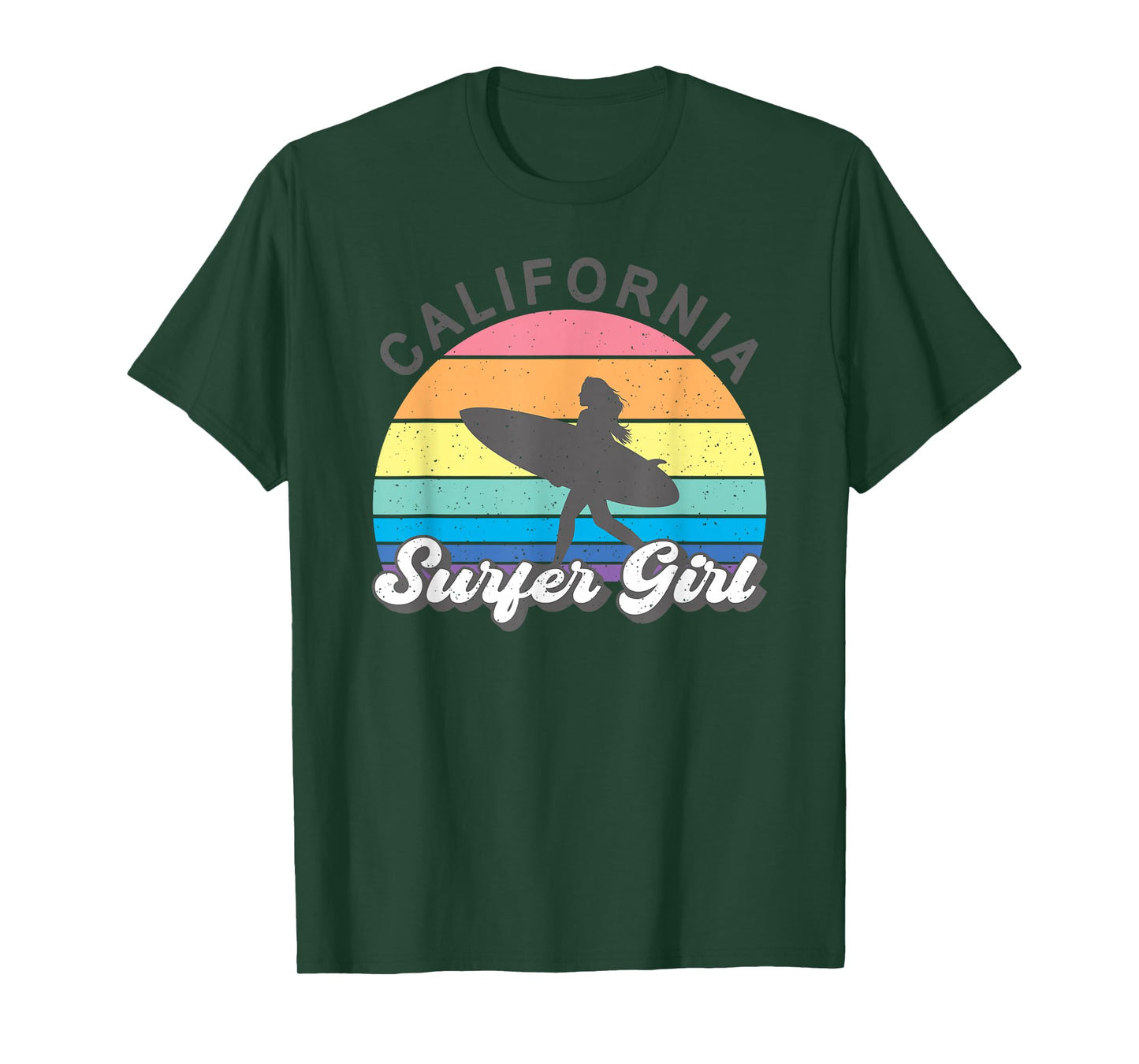 Surfer Girl California Surfing Surf Beach Women Cute Summer T-Shirt
