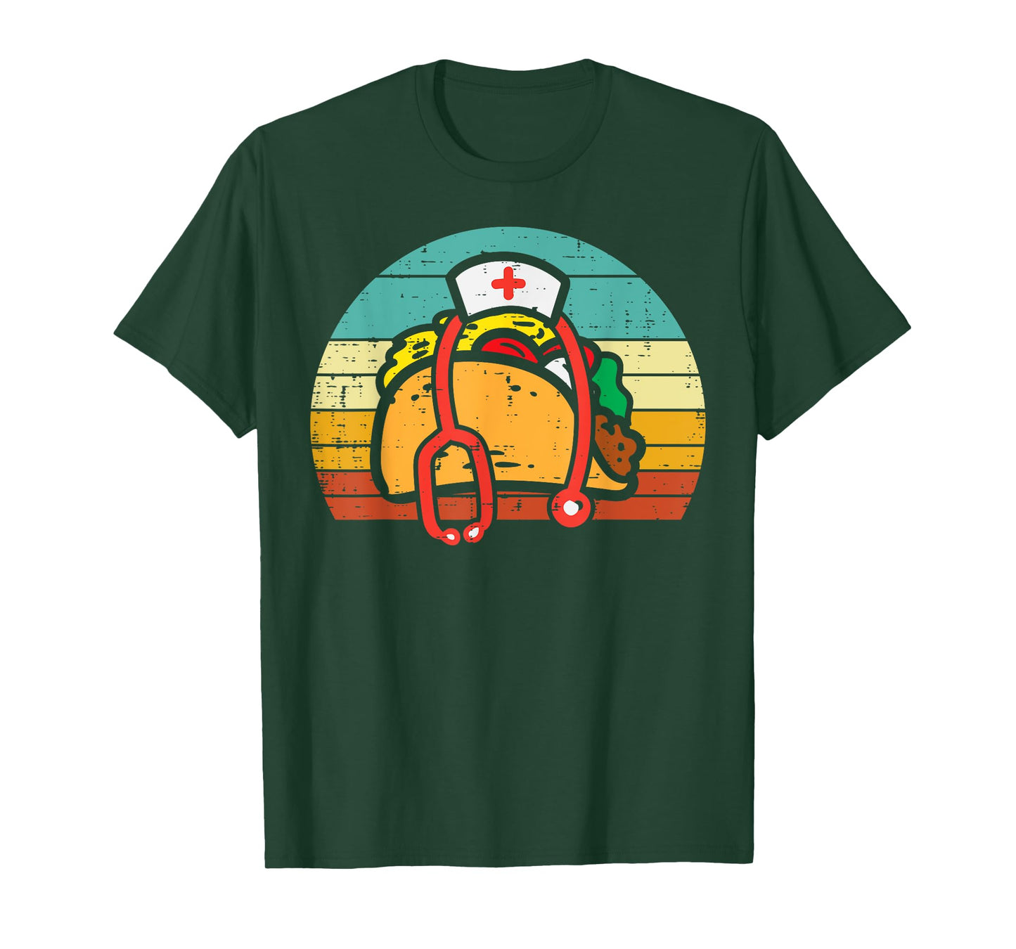 Taco Nurse Stethoscope Cinco De Mayo Nurse Women Scrub Top T-Shirt