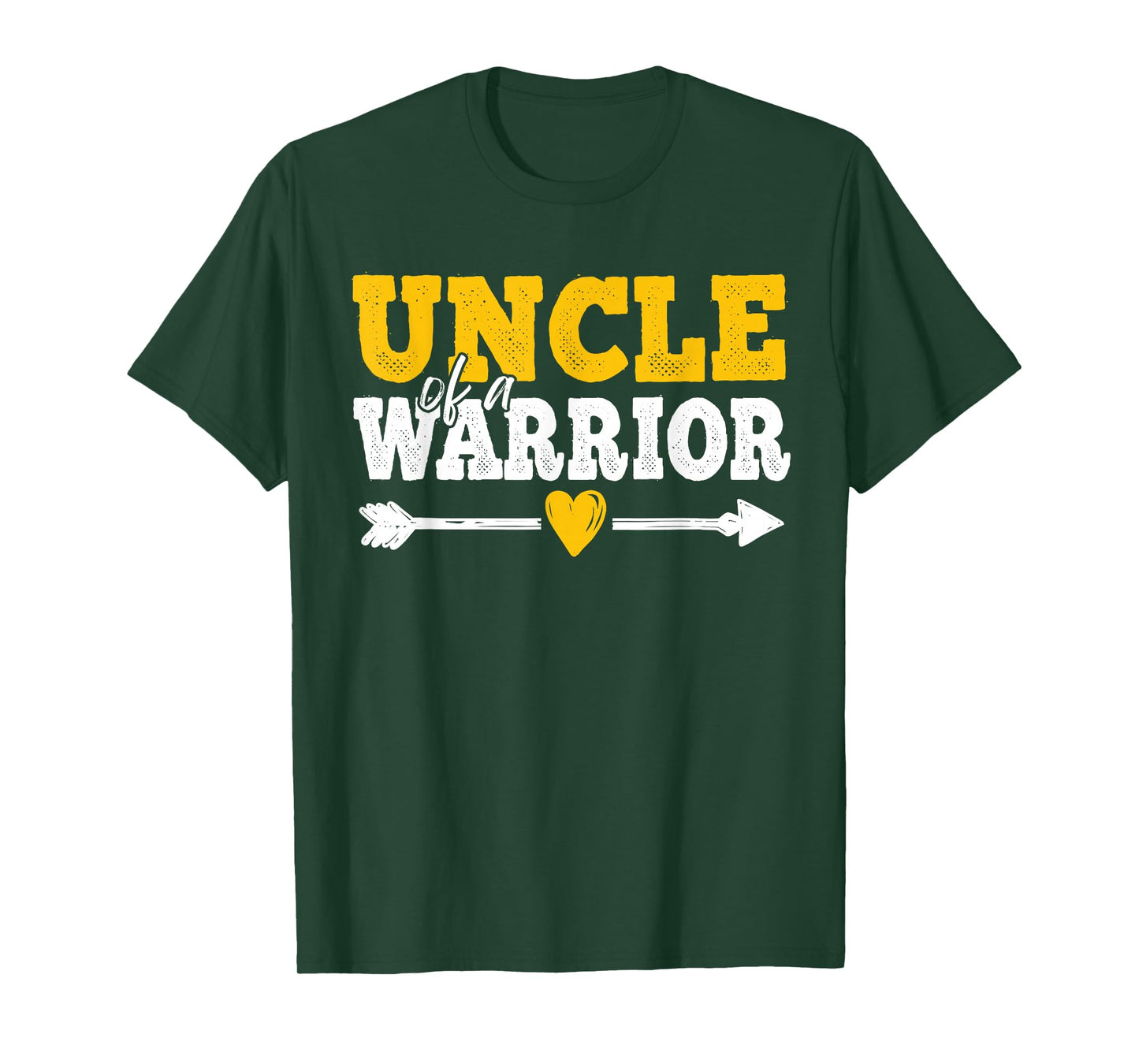 Uncle of a Warrior Childhood Cancer Awareness Family Support T-Shirt