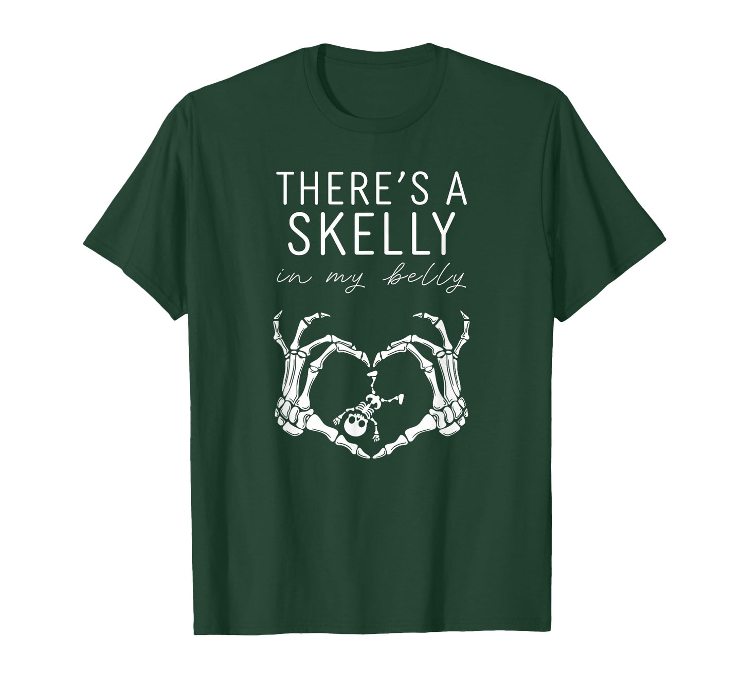 There’s a Skelly in My Belly Halloween Pregnancy Mom T-Shirt