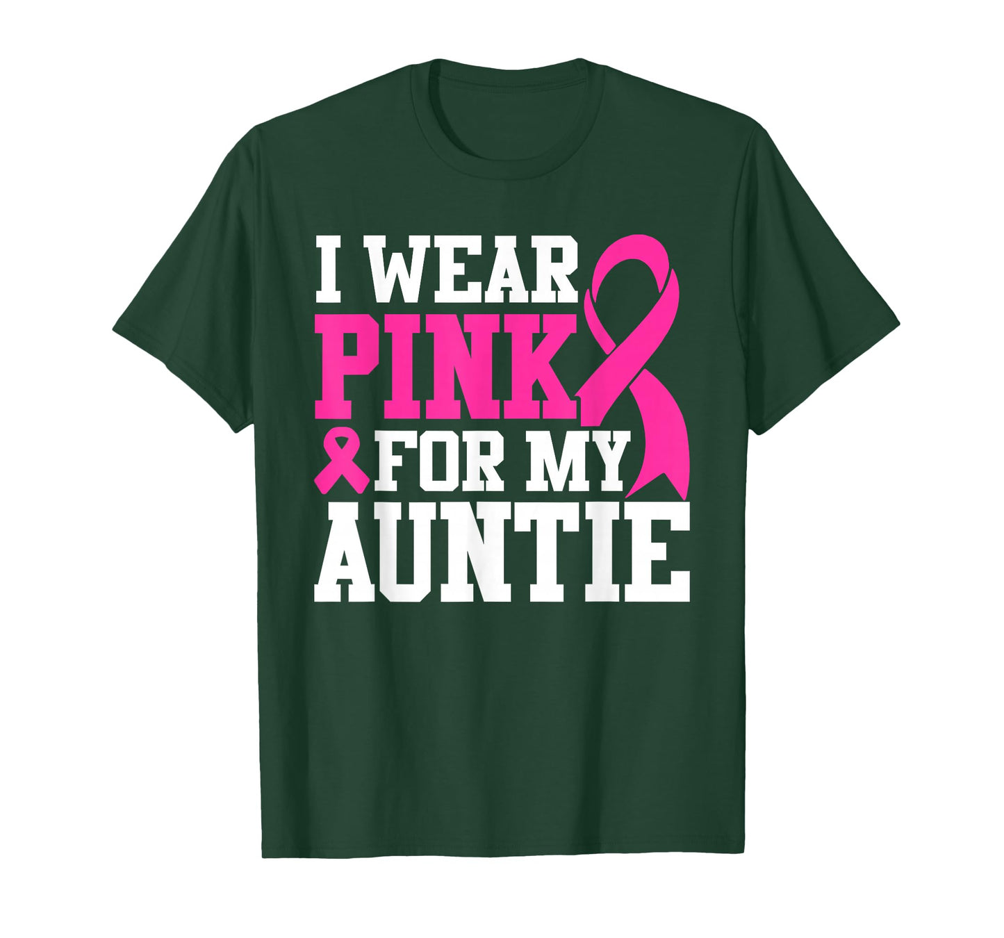 I Wear Pink For My Auntie Breast Cancer Awareness T-Shirt