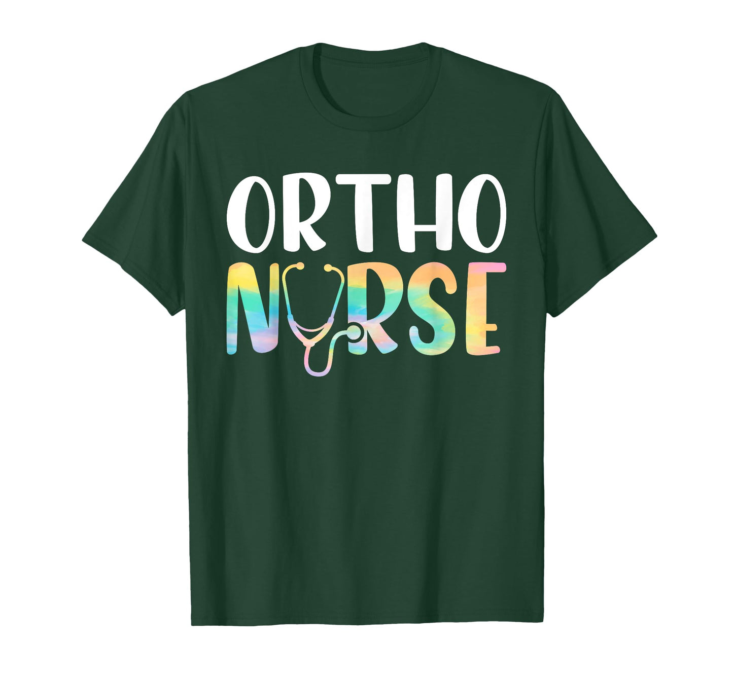 Ortho Nurse Tie Dye Stethoscope Nurse Squad Appreciation T-Shirt