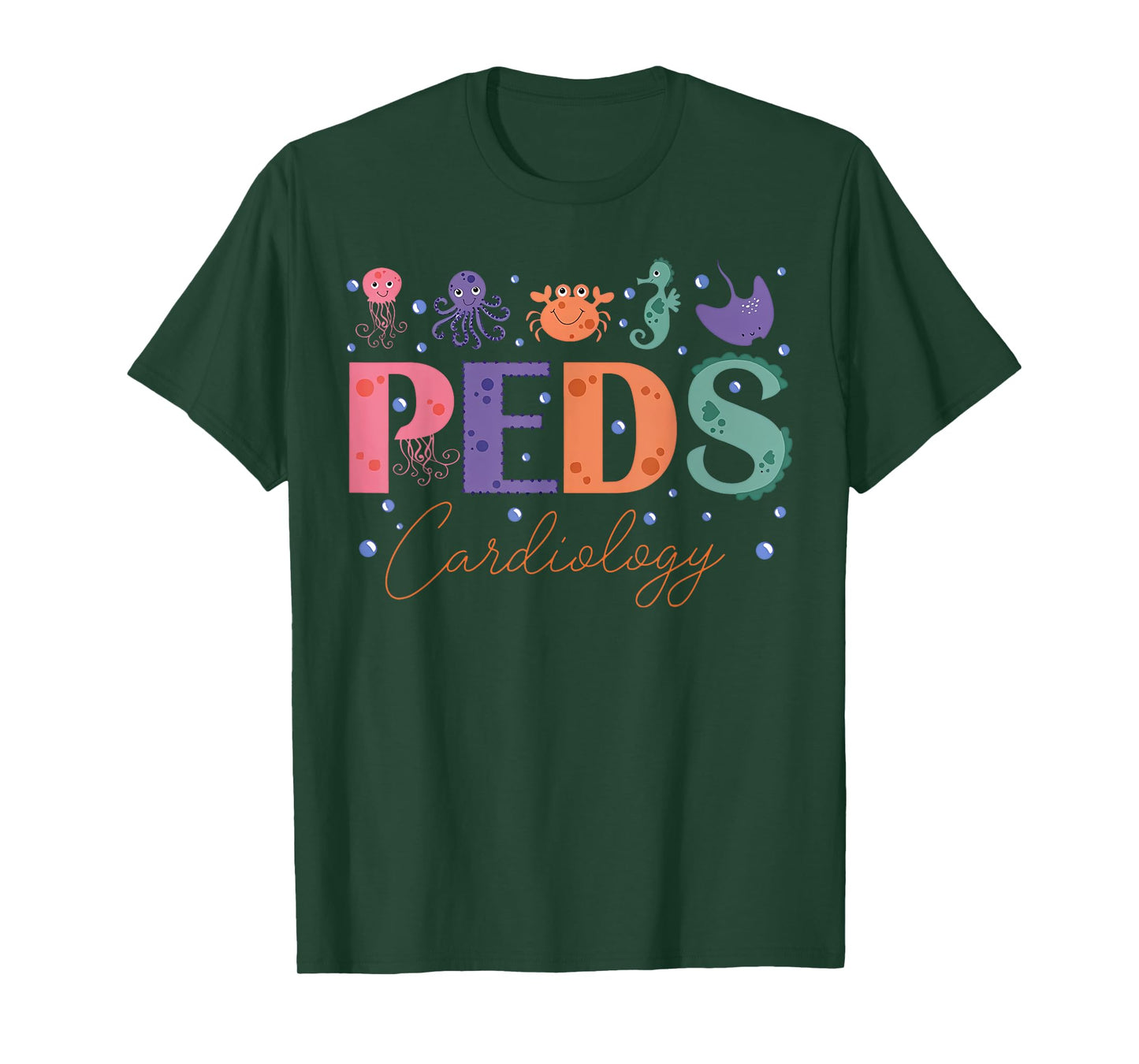 PEDS Cardiology Sea Animal Pediatric Cardiac PEDS CVICU T-Shirt
