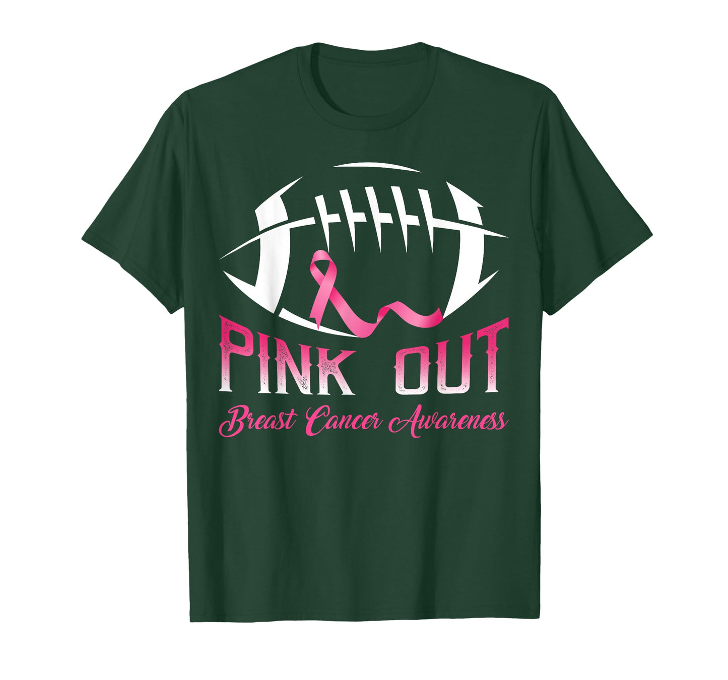 Pink Out Shirt Breast Cancer Football For Men Women Kids T-Shirt