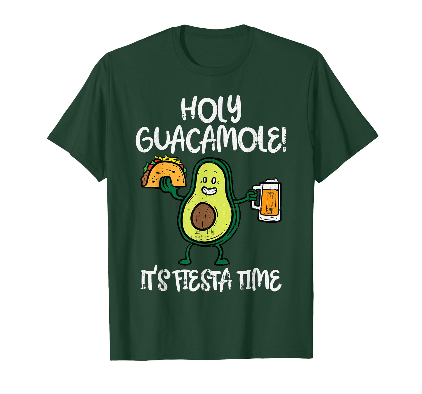 Holy Guacamole Fiesta Avocado Beer Taco Cinco De Mayo T-Shirt