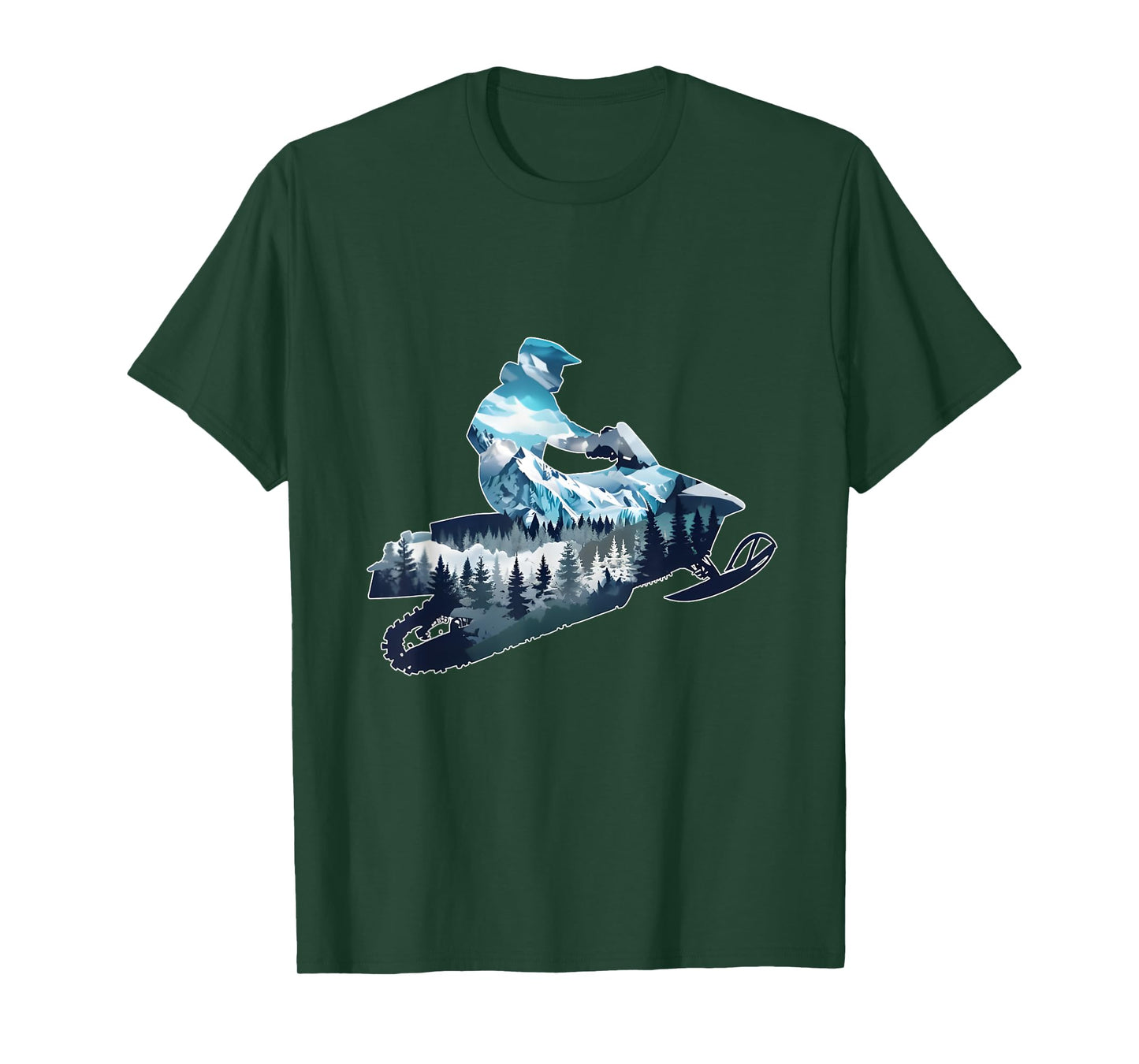 Snowmobile Adventure Silhouette Snowmobile Rider T-Shirt