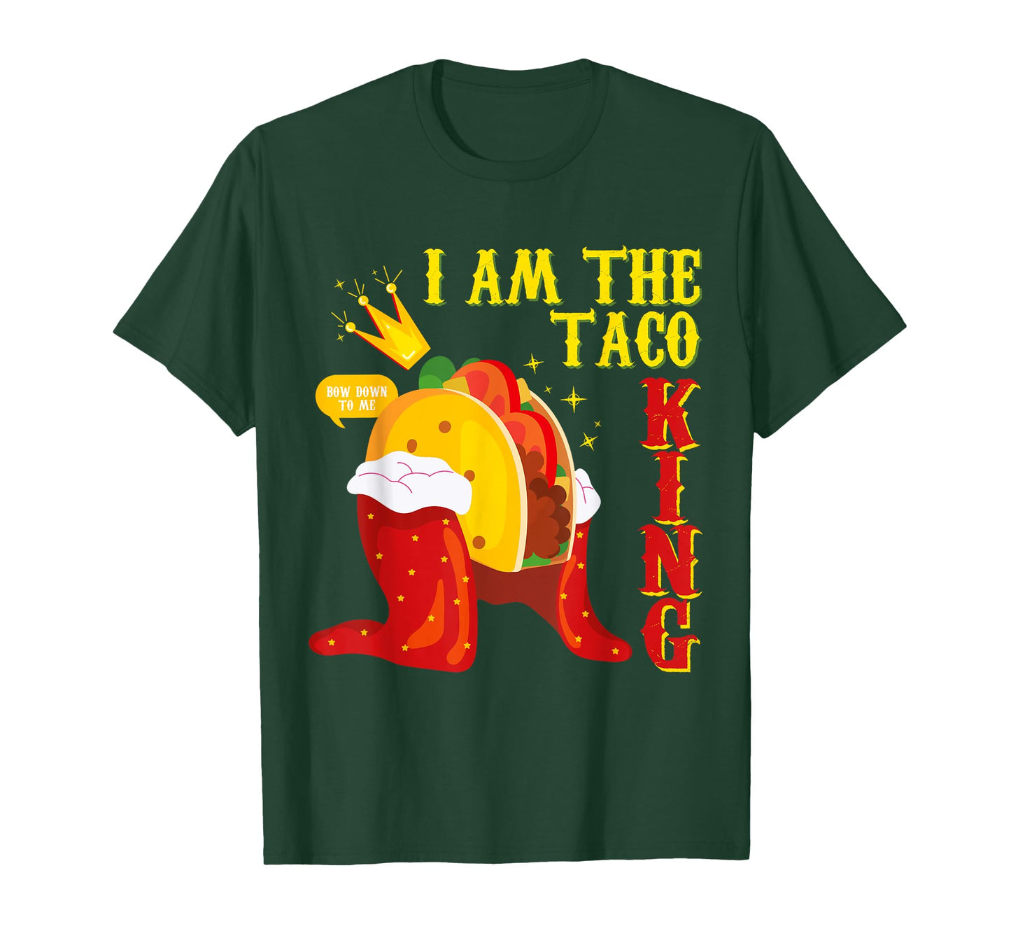 Funny Cinco De Mayo tee I Am the Taco King T-Shirt