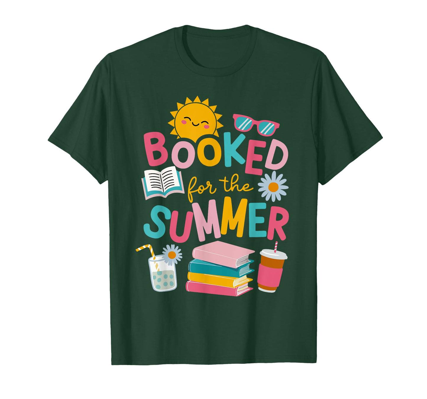 Booked For The Summer Reading Funny Bookworm Reader Beach T-Shirt