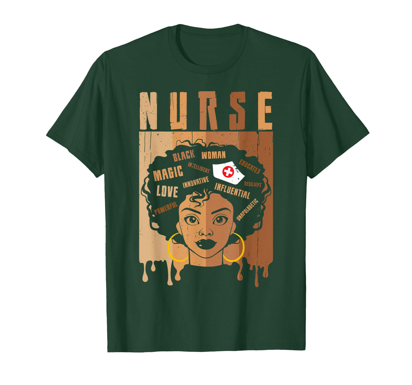 Nurse African American Tee Melanin Black History Month Nurse T-Shirt
