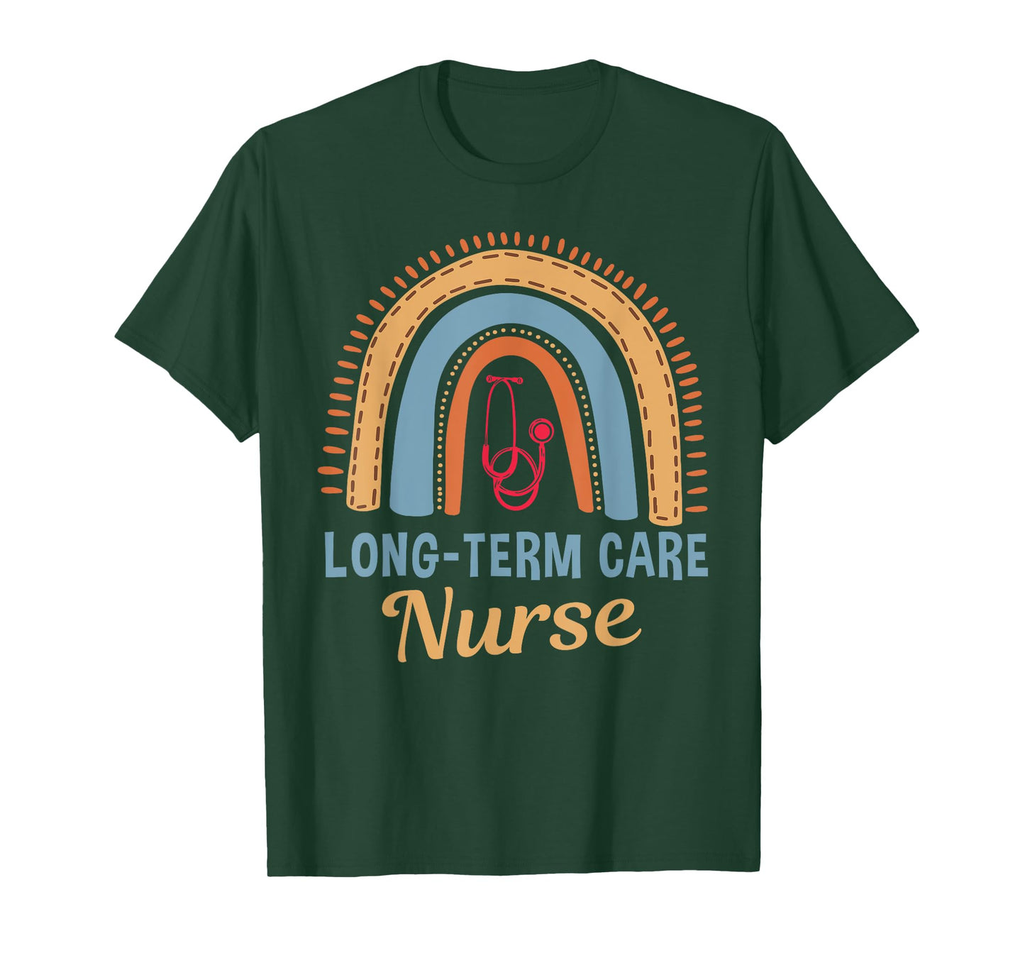 Long-Term Care Nurse Rainbow Geriatric Nurse Elderly Nursing T-Shirt