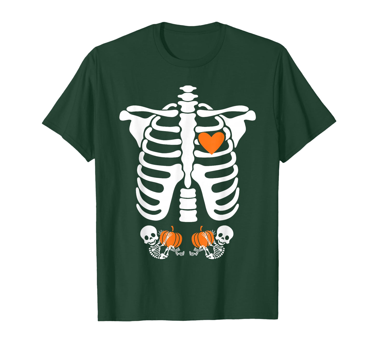 Halloween X-Ray Pregnancy Expecting Twins Babies T-Shirt