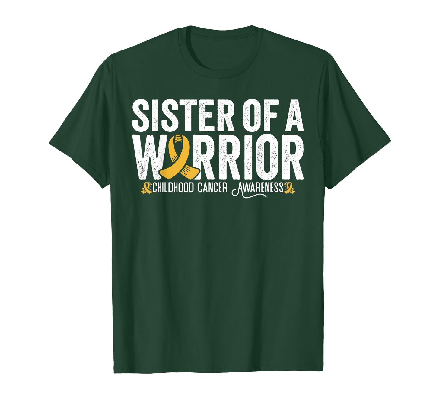 Sister Of A Warrior Childhood Cancer Awareness T-Shirt