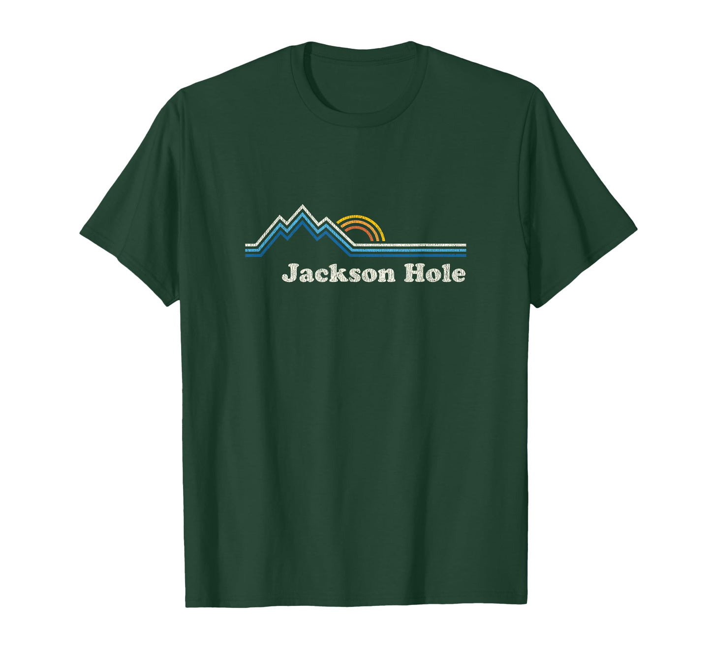 Retro Jackson Hole Wyoming T Shirt Vintage Sunrise Mountains T-Shirt