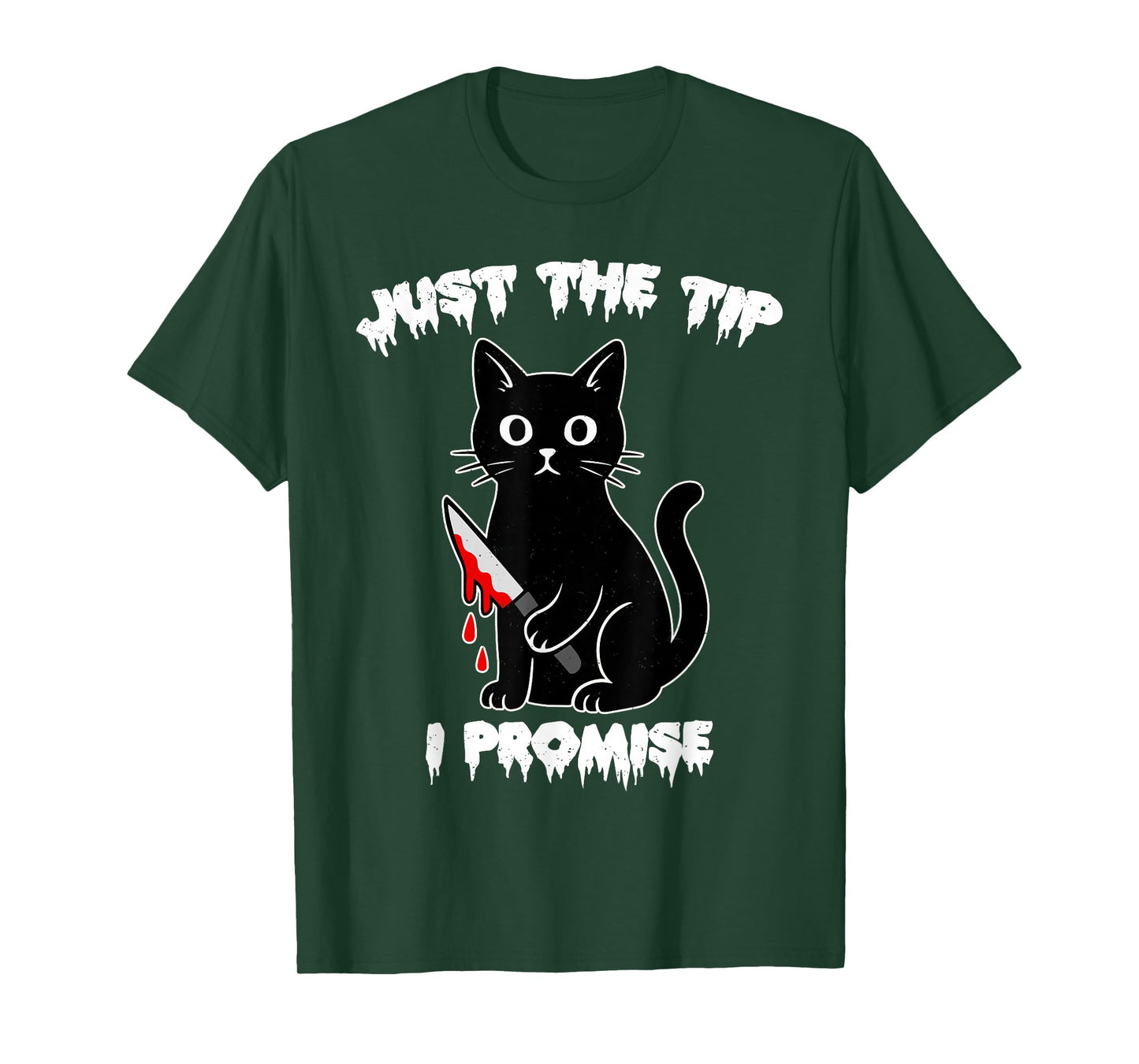Just The Tip Cat Halloween Funny Kitten Lover Feline Spooky T-Shirt