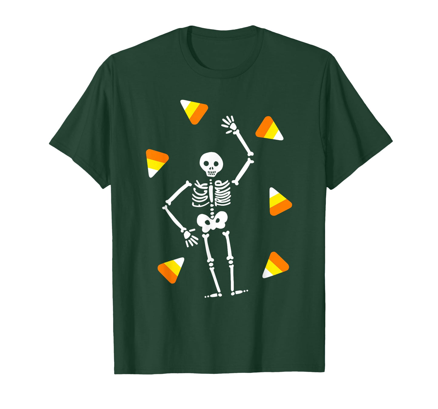 Funny Dancing Skeleton Candy Corn Halloween Costume T-Shirt