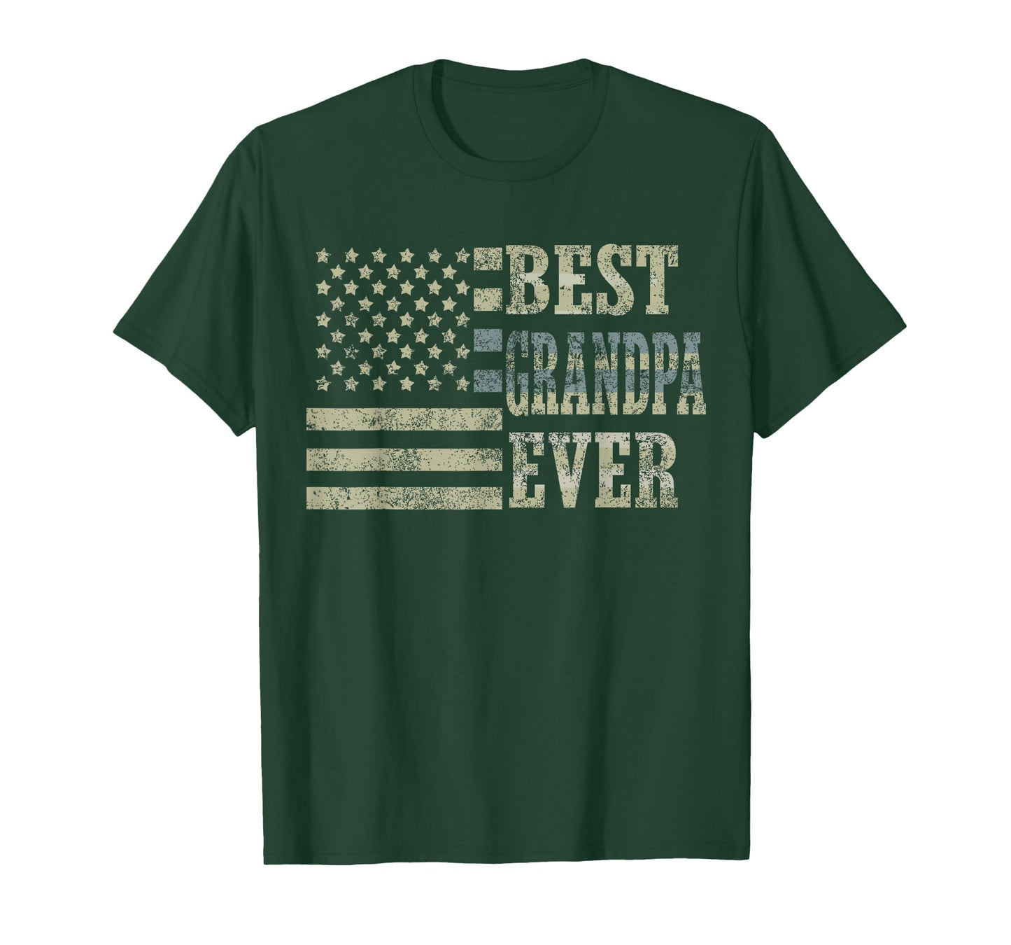 Best Grandpa Ever American Flag USA Flag T-Shirt for Women Men