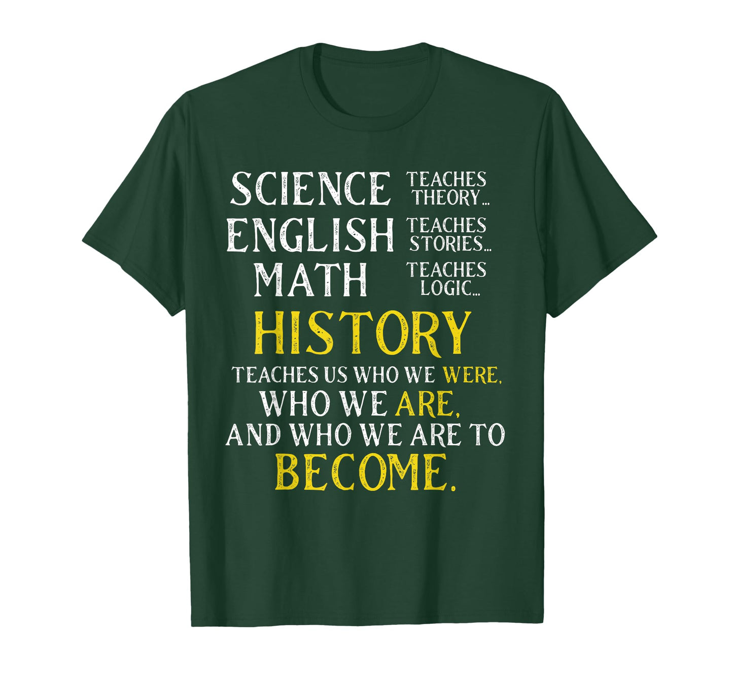 History Lover Gift for Student, Professor & History Buff T-Shirt