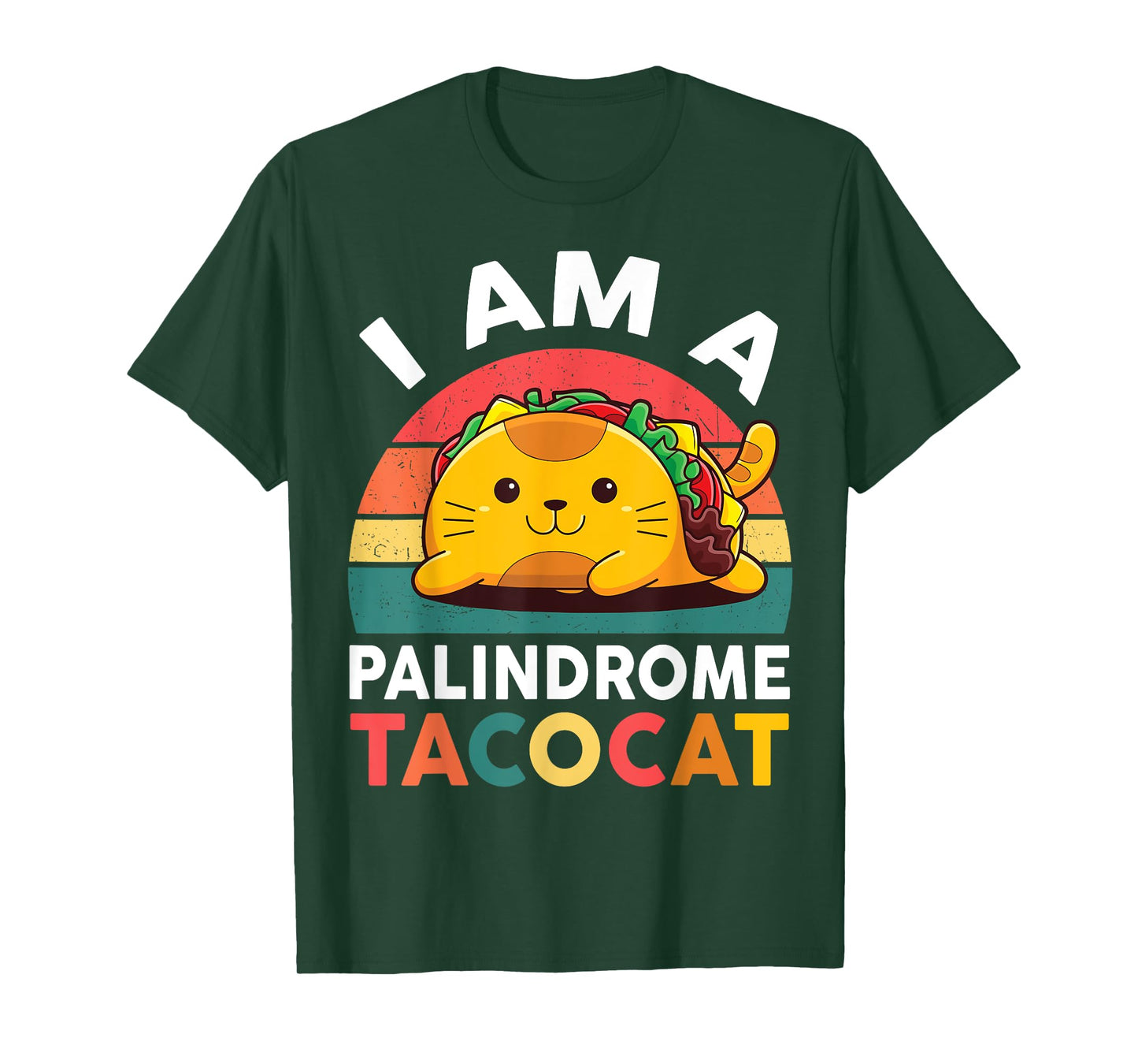 Cat Taco-Shirt Kids Youth Boy Girl I'm A Palindrome Taco-Cat T-Shirt