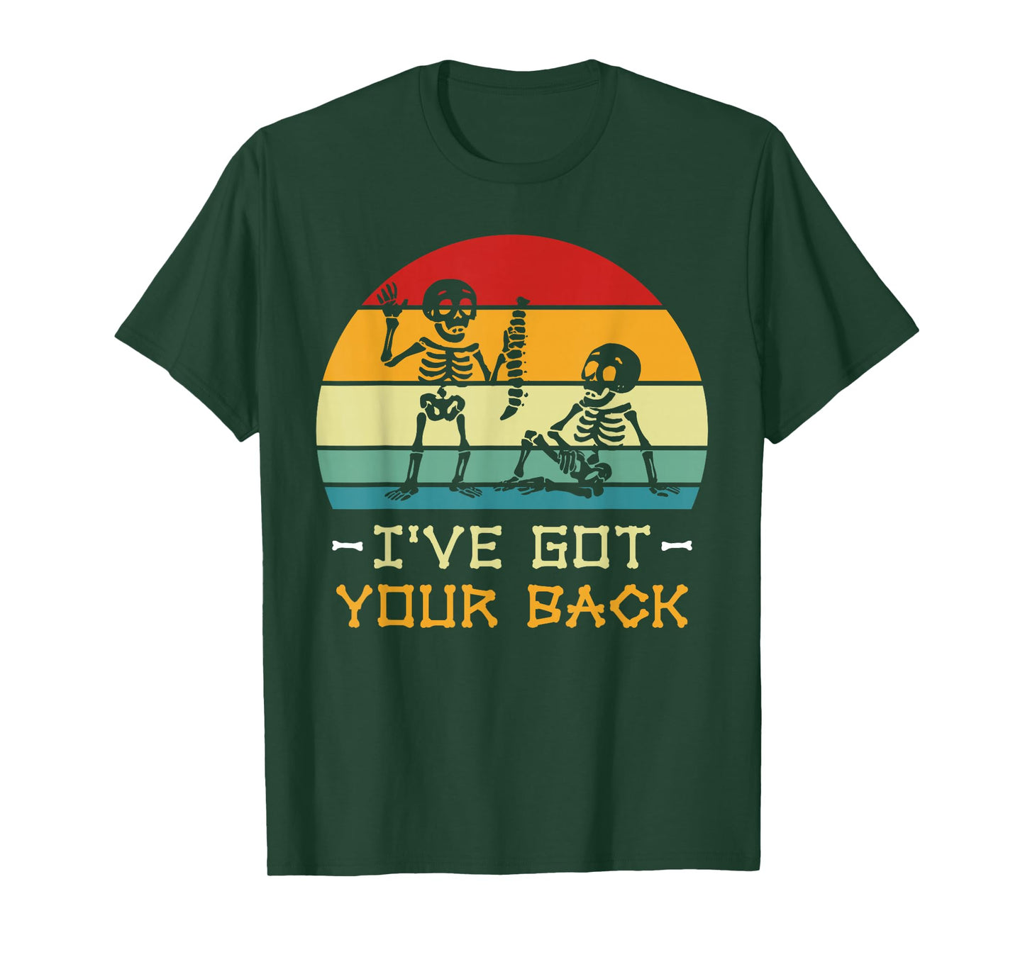 I Got Your Back Fun Retro Vintage Halloween Skeleton Costume T-Shirt
