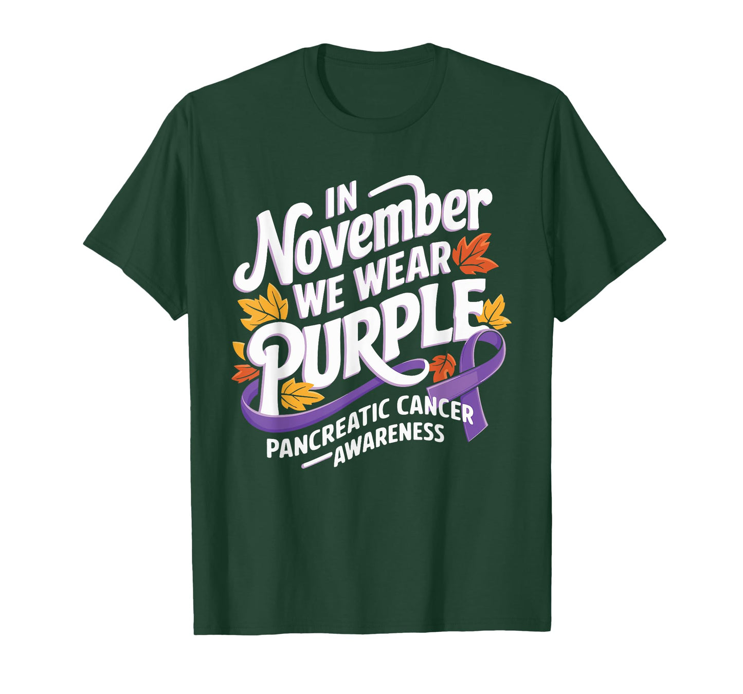 In November We Wear Purple Pancreatic Cancer Awareness T-Shirt